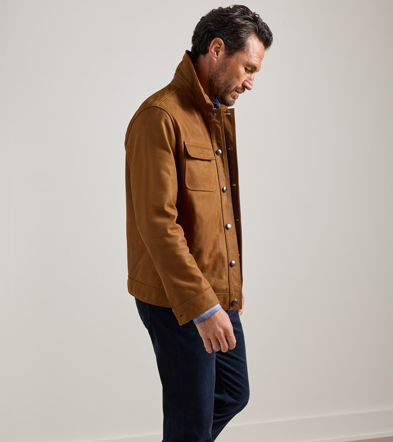 Jackson Leather Jacket in Whiskey - Alternate Image 1