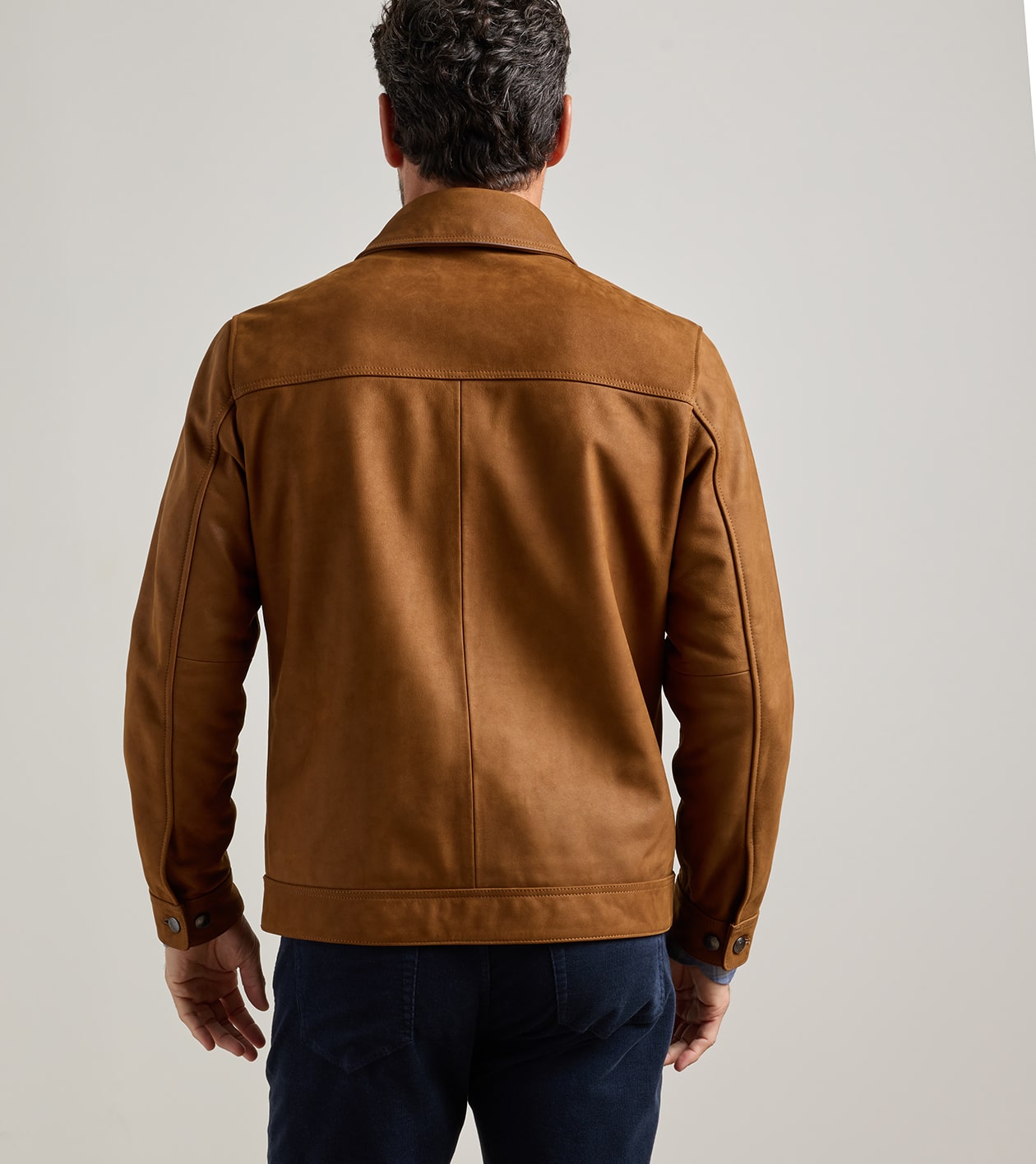 Jackson Leather Jacket in Whiskey - Alternate Image 2