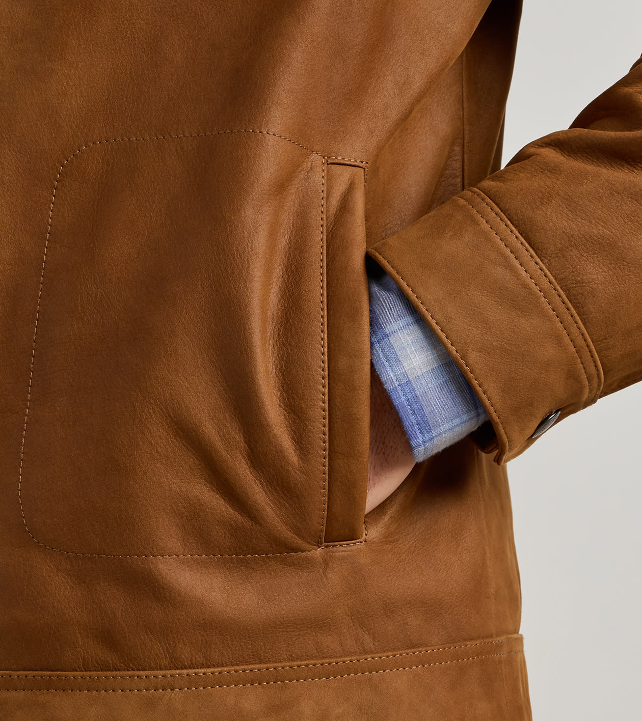 Jackson Leather Jacket in Whiskey - Alternate Image 3