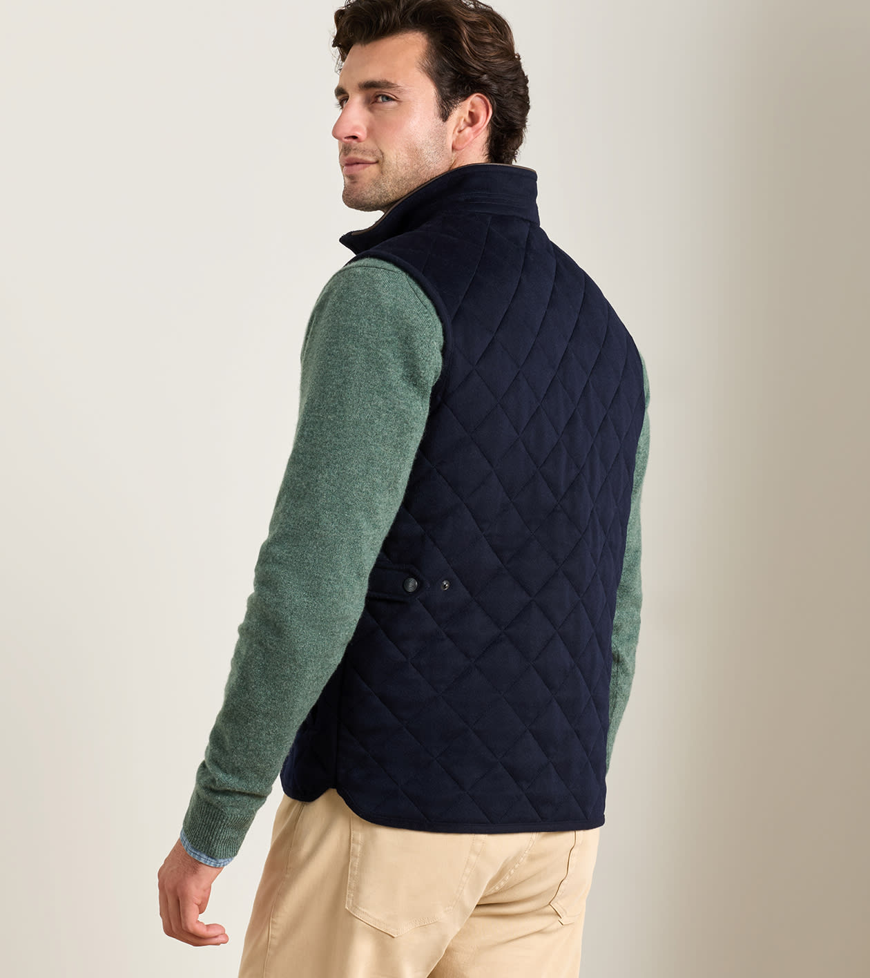 25th Anniversary Cashmere Essex Vest in Navy - Alternate Image 2