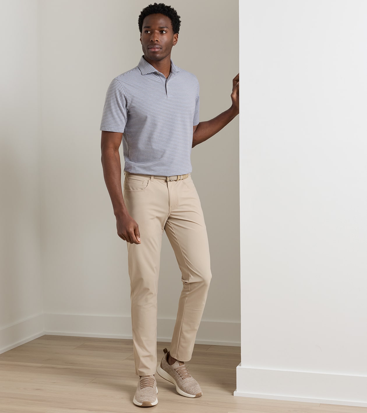Bingham Performance Five-Pocket Trouser in Khaki - Alternate Image 1