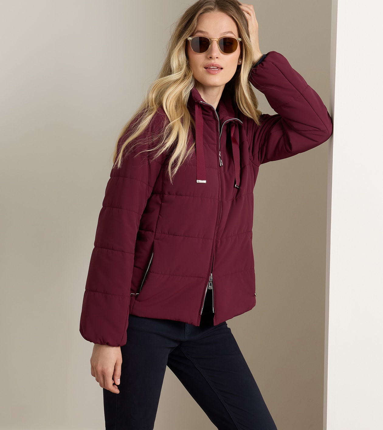 Robinson Air Quilted Jacket in OX BLOOD - Alternate Image 1