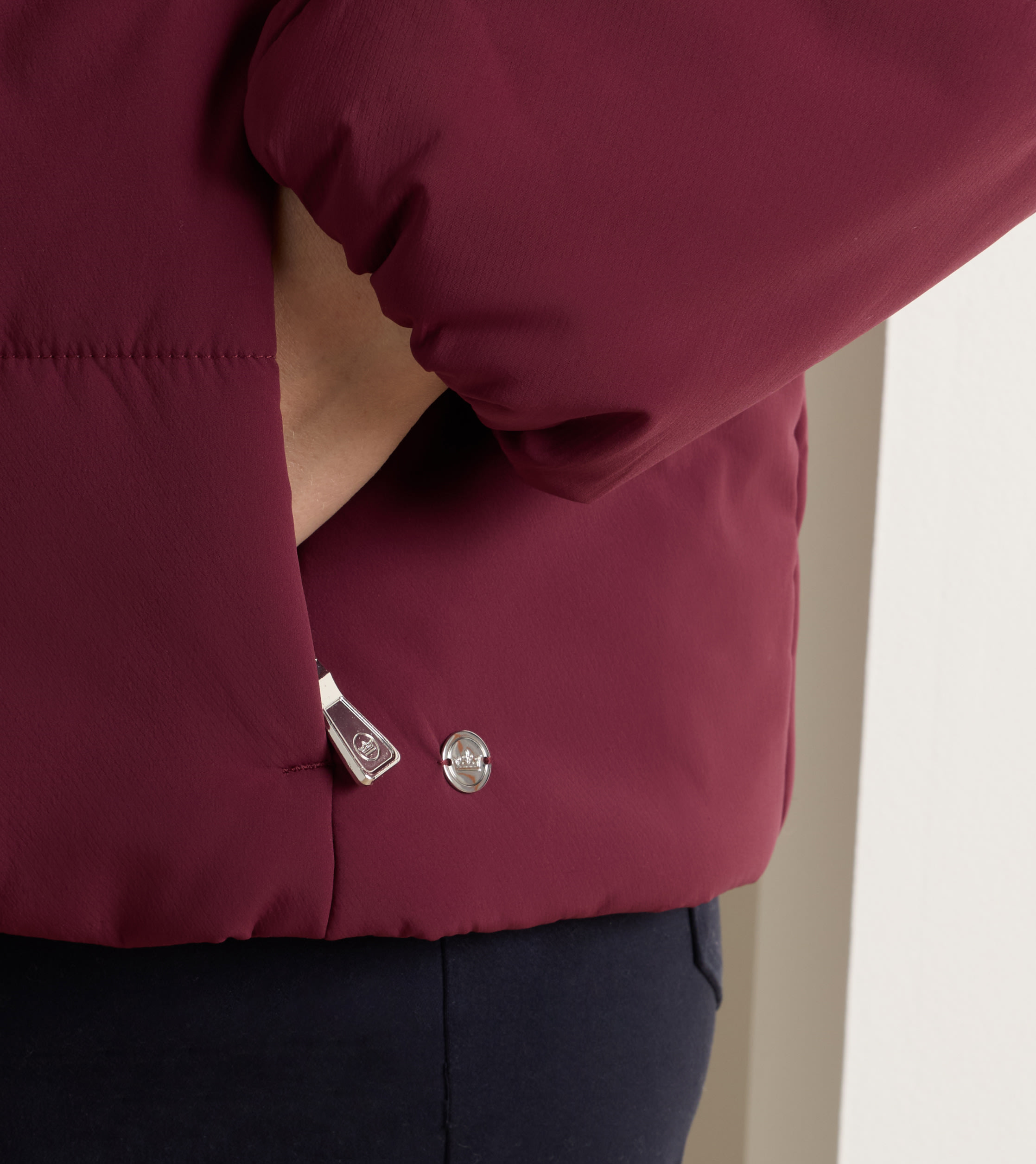 Robinson Air Quilted Jacket in OX BLOOD - Alternate Image 3