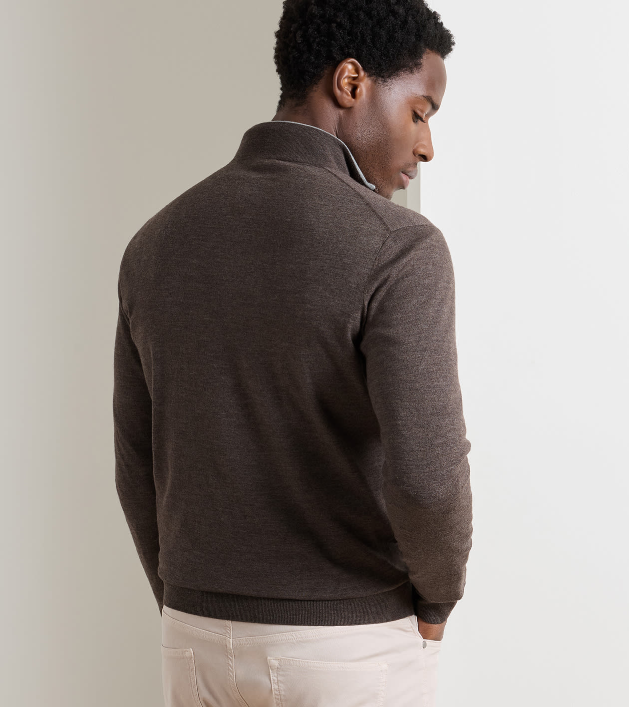 Excursionist Flex Quarter-Zip Sweater in ASH BROWN - Alternate Image 2