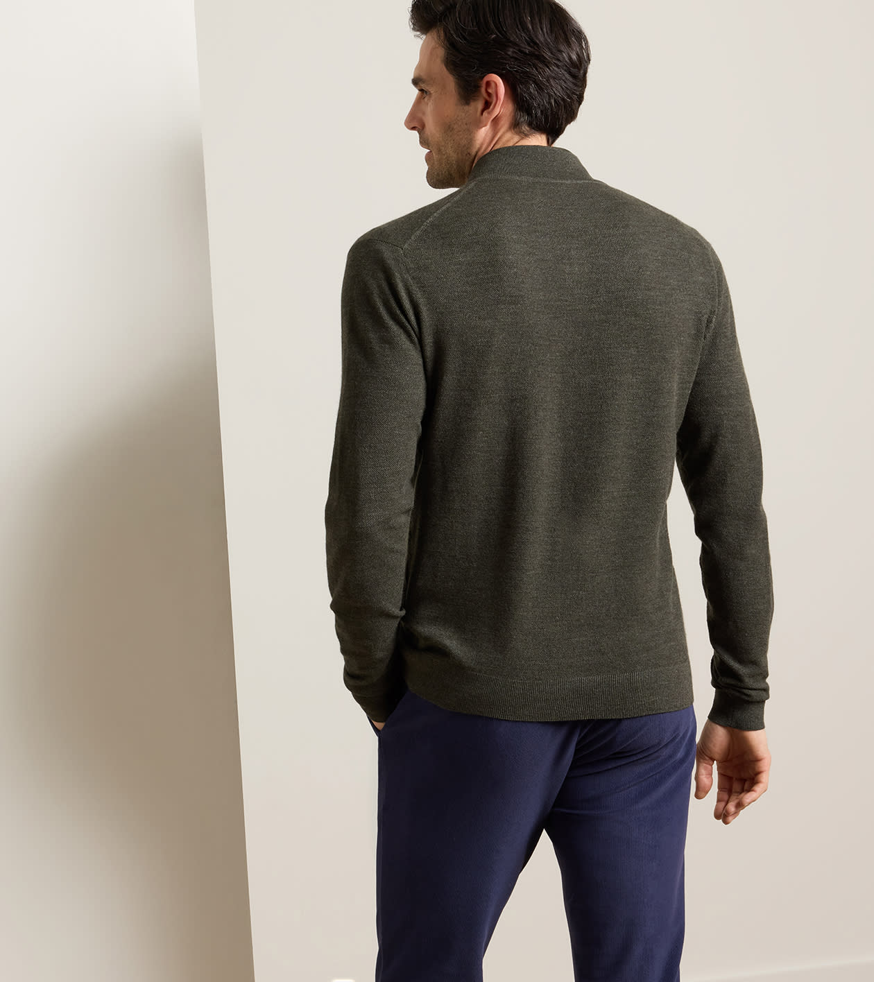 Excursionist Flex Full Zip Sweater in Dark Olive - Alternate Image 2