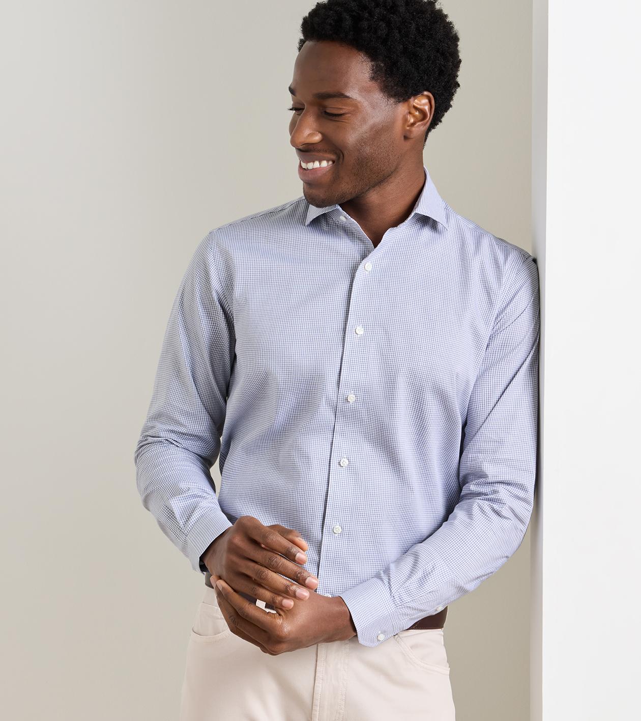 Winston Cotton Sport Shirt in Navy - Alternate Image 1