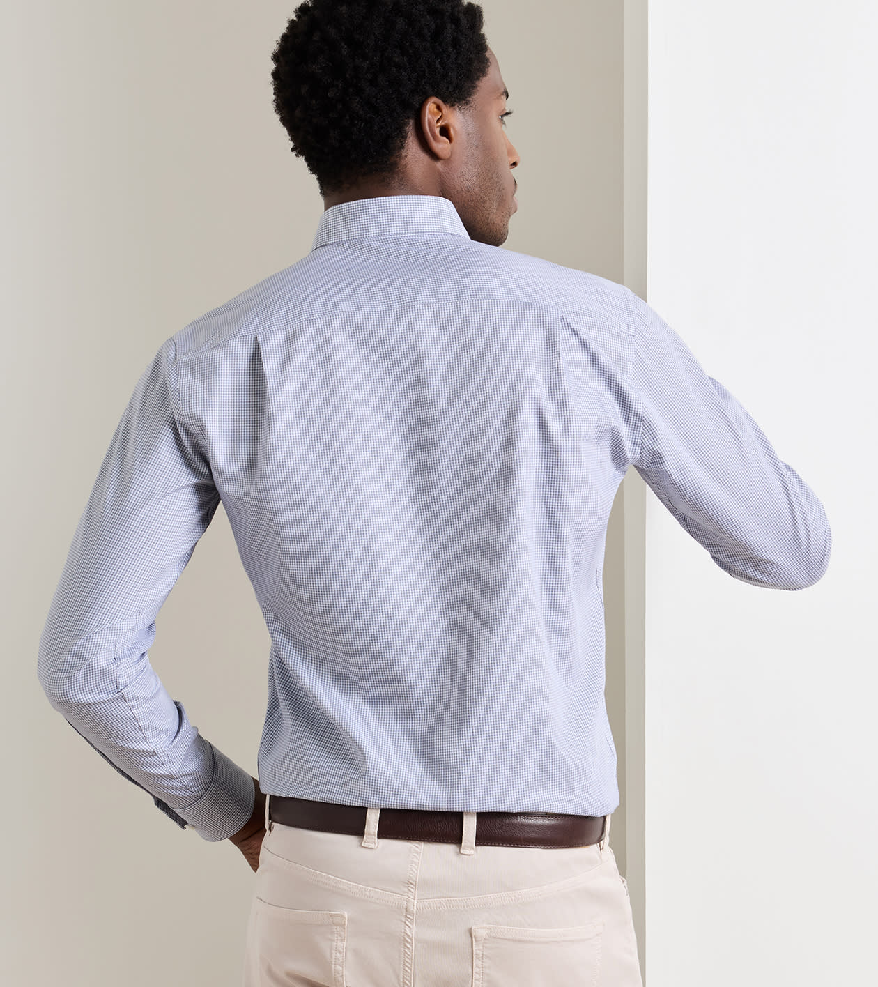 Winston Cotton Sport Shirt in Navy - Alternate Image 2