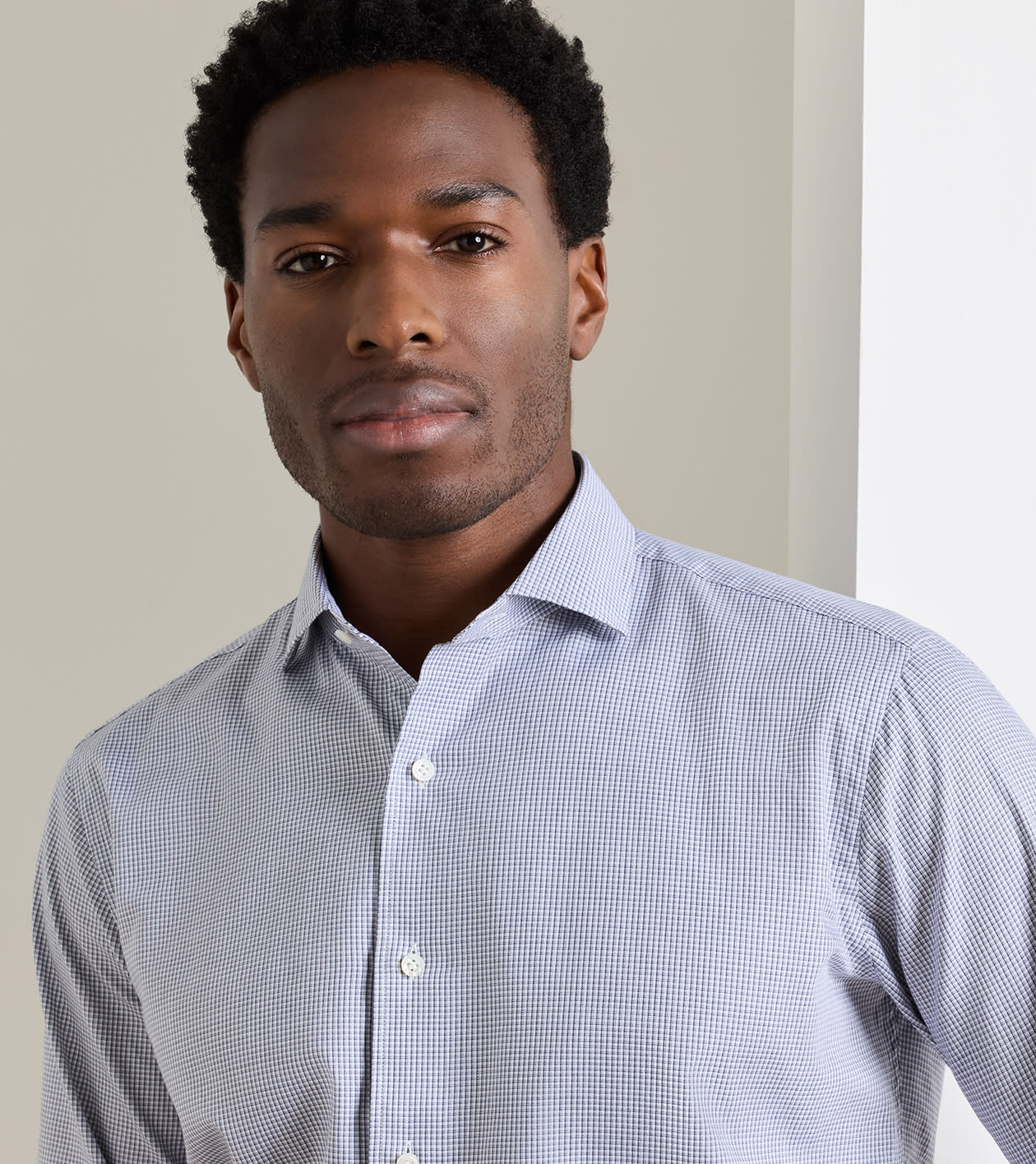 Winston Cotton Sport Shirt in Navy - Alternate Image 3