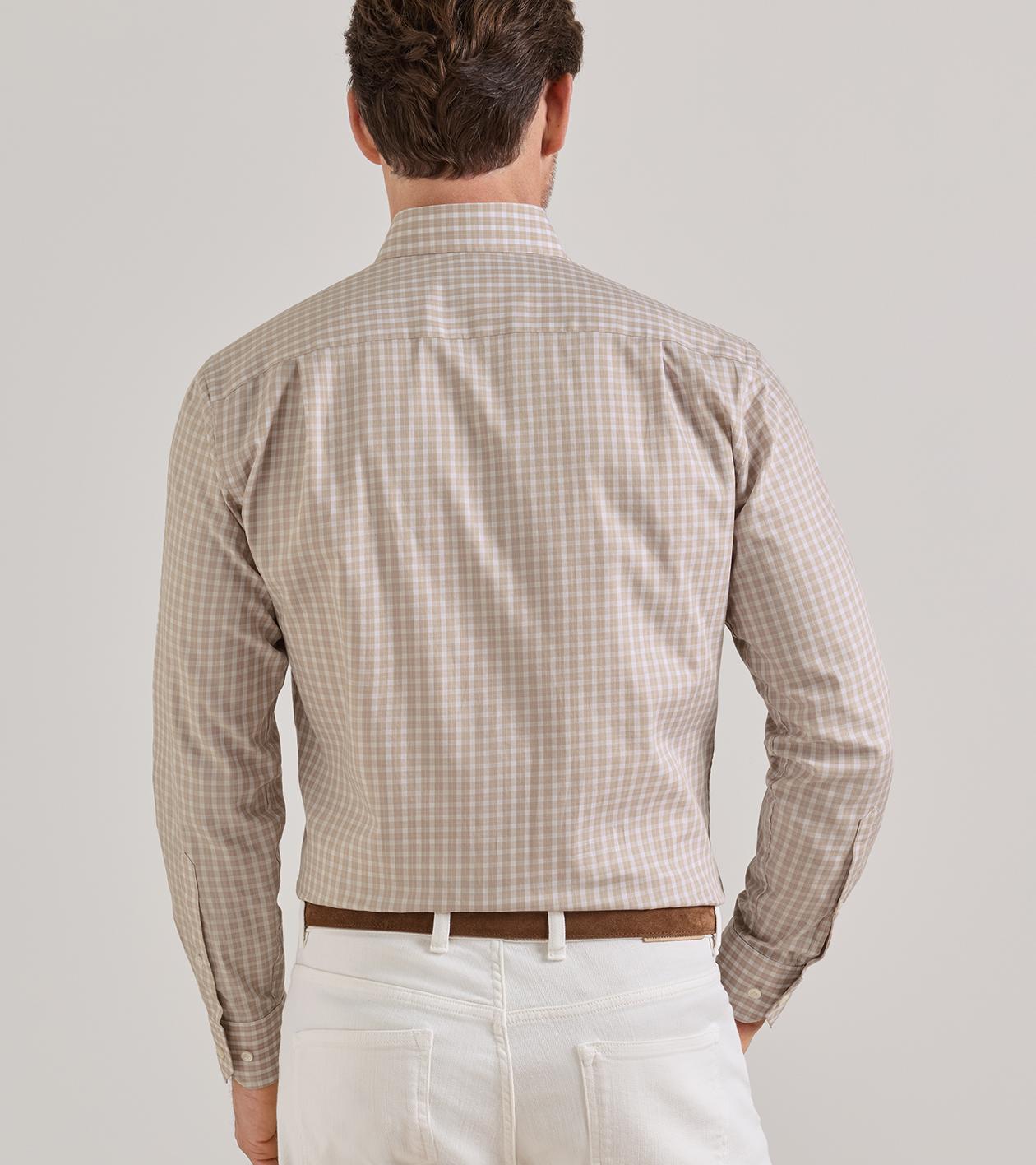 Chester Cotton Sport Shirt in NUTMEG - Alternate Image 2