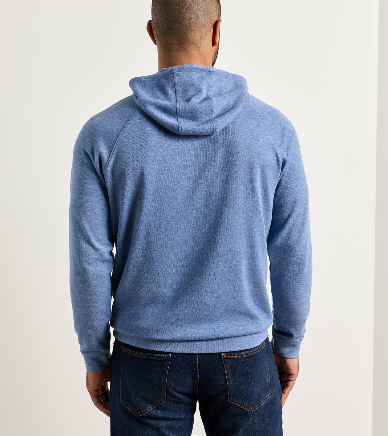 Crown Comfort Knit Hoodie in BLUE FREESIA - Alternate Image 2