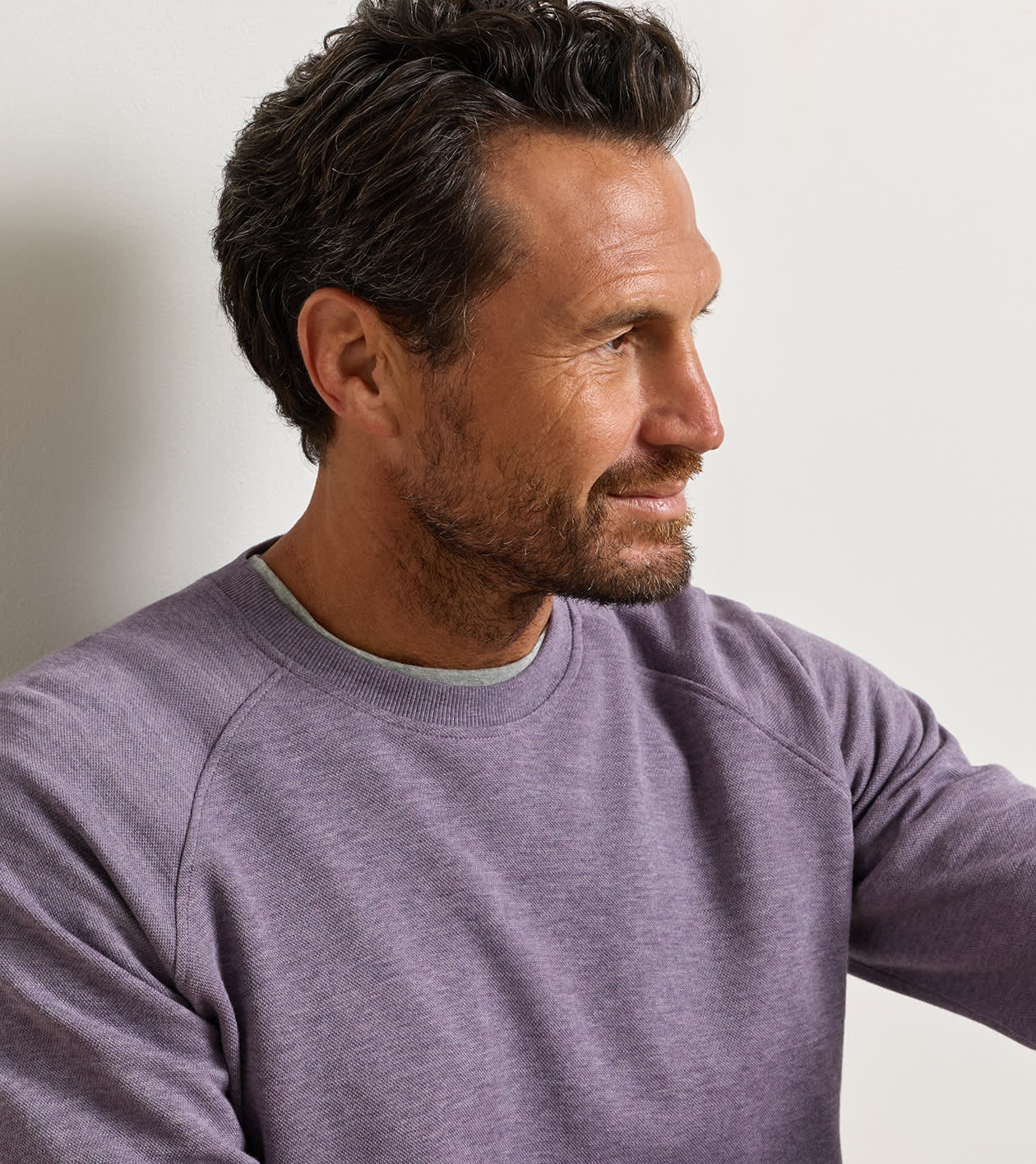 Crown Comfort Knit Crew in PURPLE FIG - Alternate Image 3