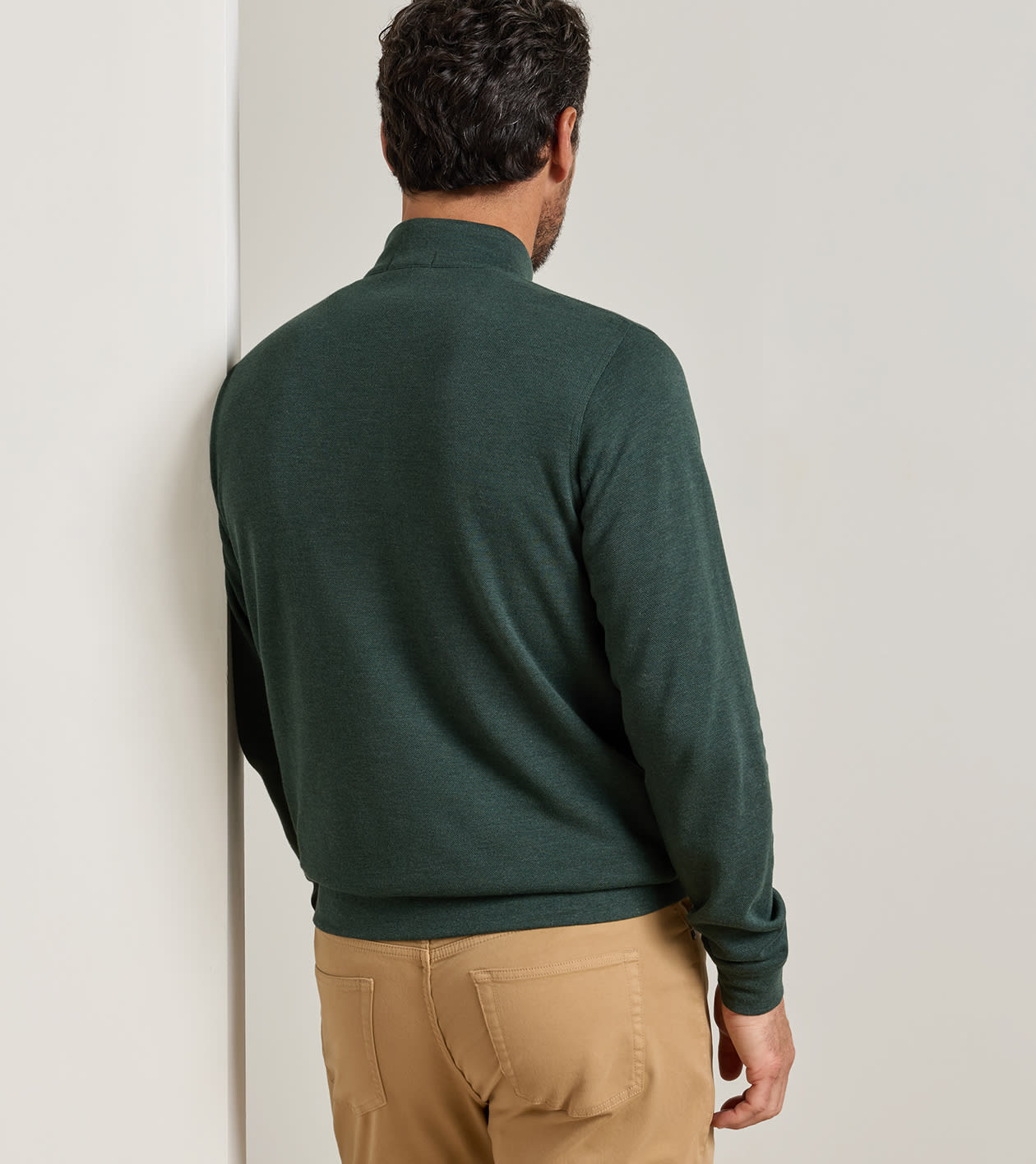 Crown Comfort Quarter-Zip Pullover in PINE BROOK - Alternate Image 2
