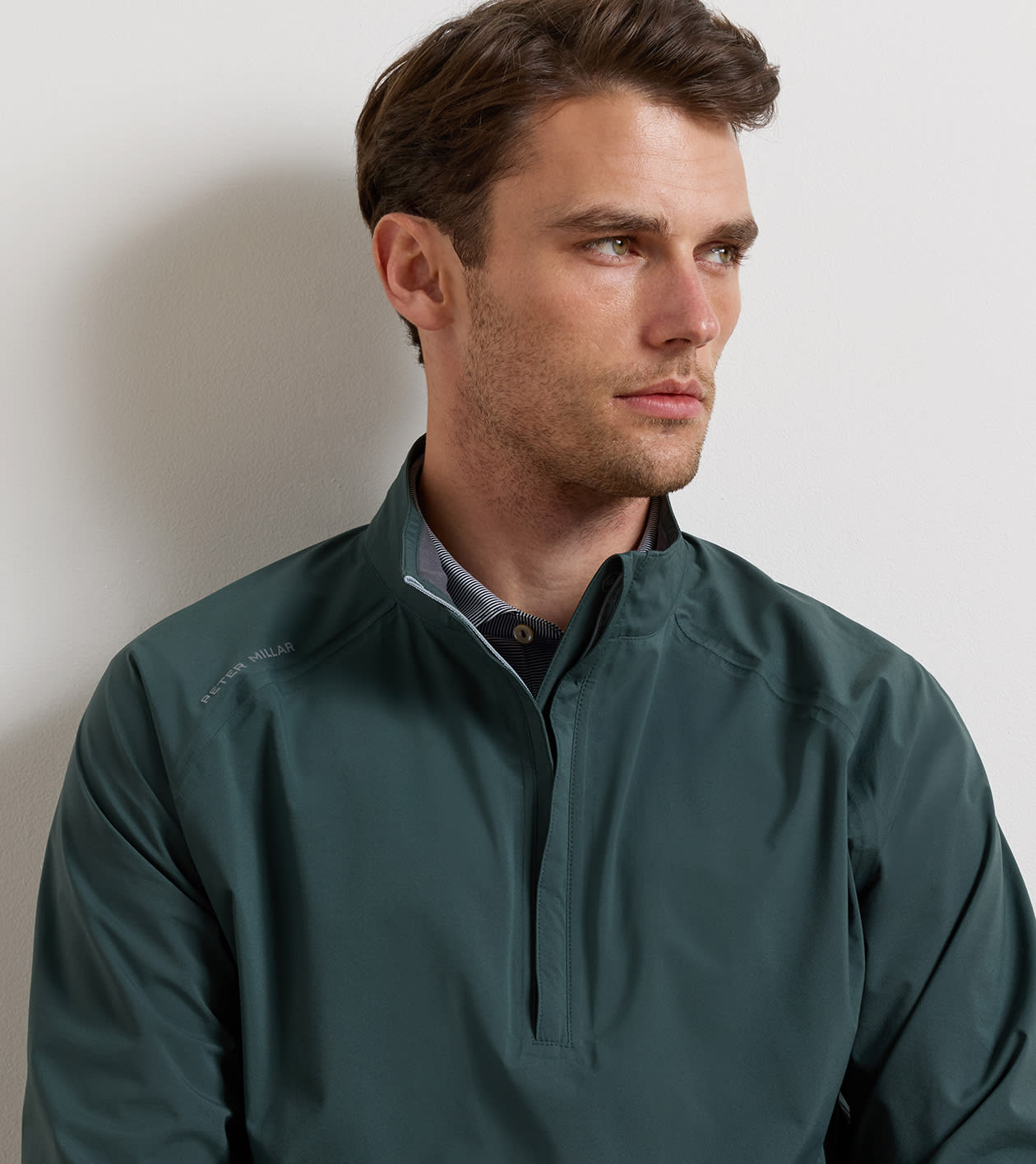 Shield Half-Zip Rain Shell in PINE BROOK - Alternate Image 5