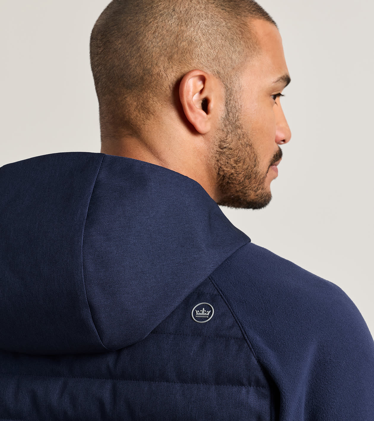 Parks Hybrid Hoodie Jacket in Navy - Alternate Image 4