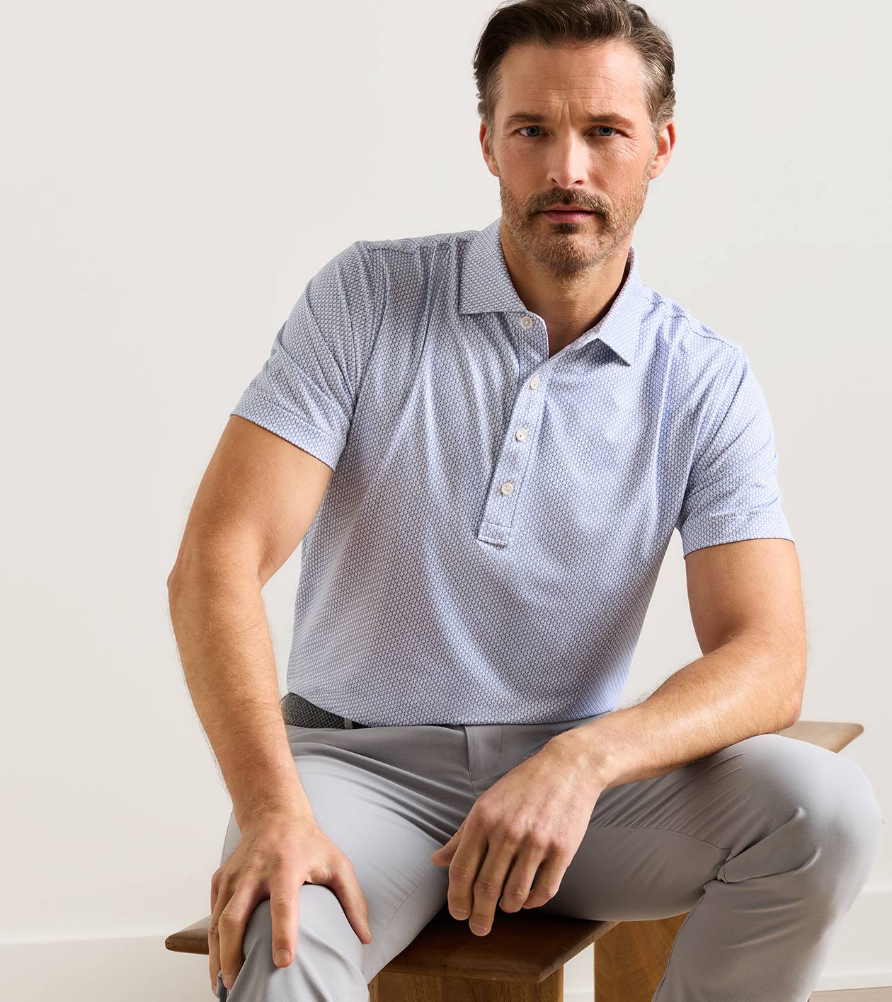 Ridgecrest Performance Jersey Polo in White - Alternate Image 1