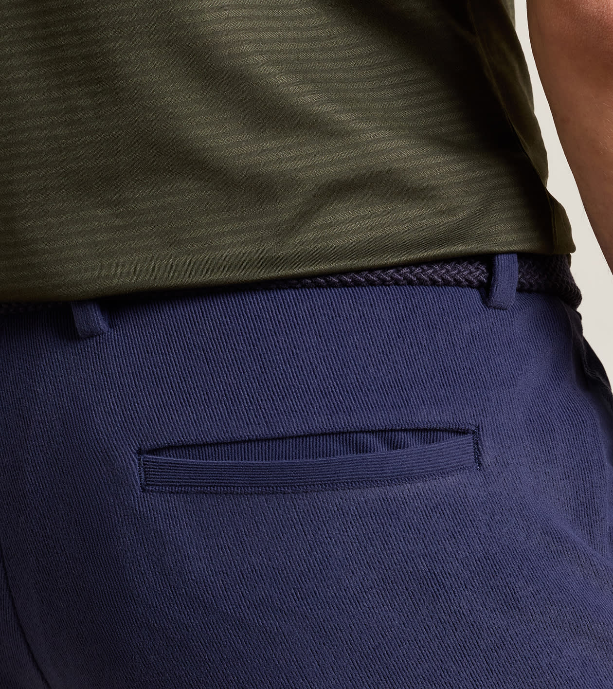 Bingham Corduroy Performance Trouser in Navy - Alternate Image 3