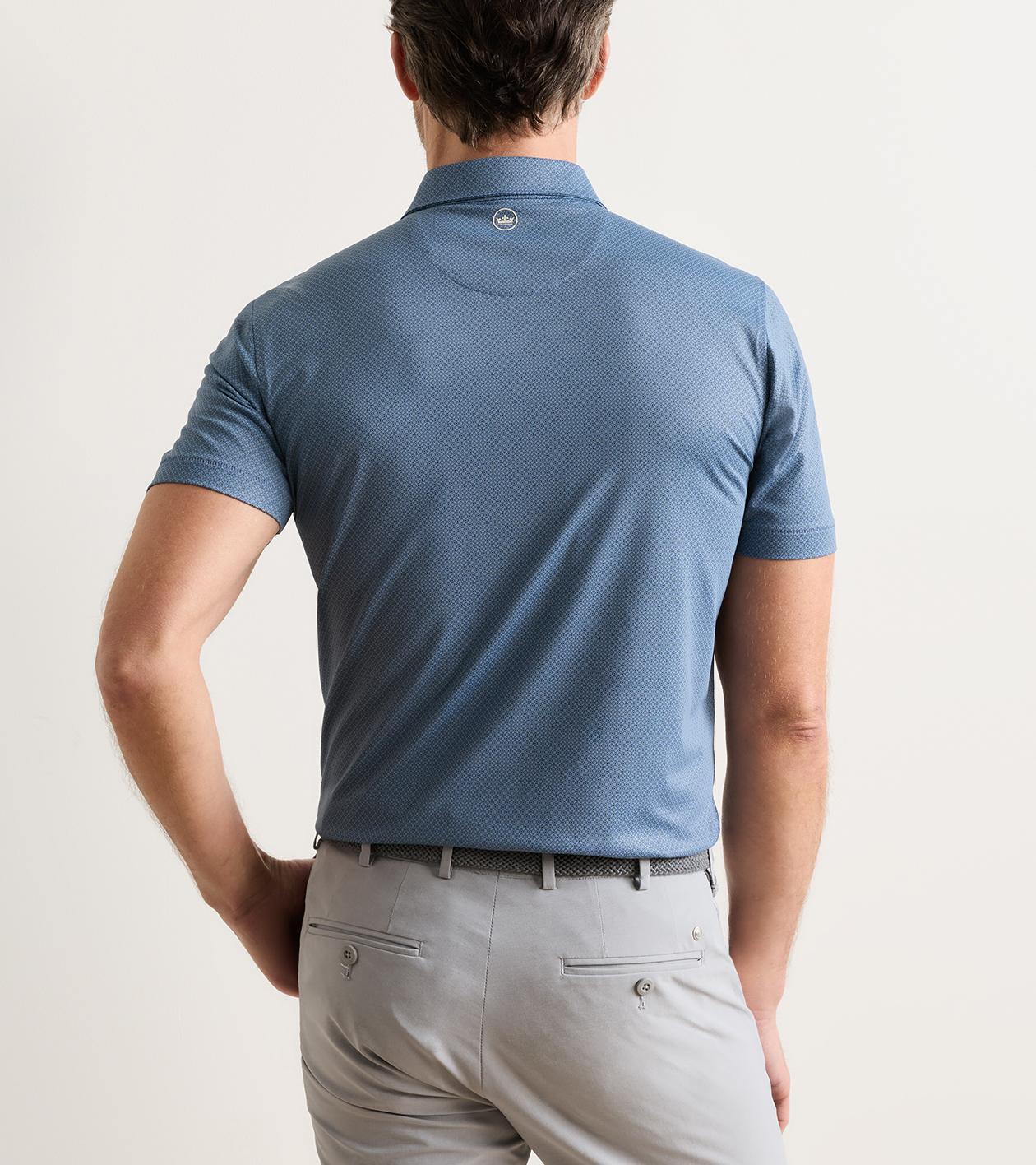 Caldara Performance Jersey Polo in WINDY BLUE - Alternate Image 2