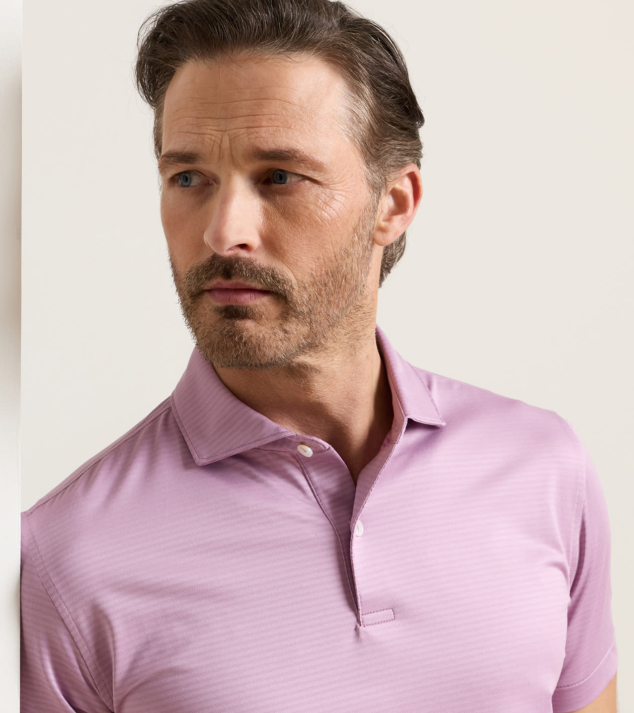 Empire Performance Jersey Polo in SOFT ORCHID - Alternate Image 4
