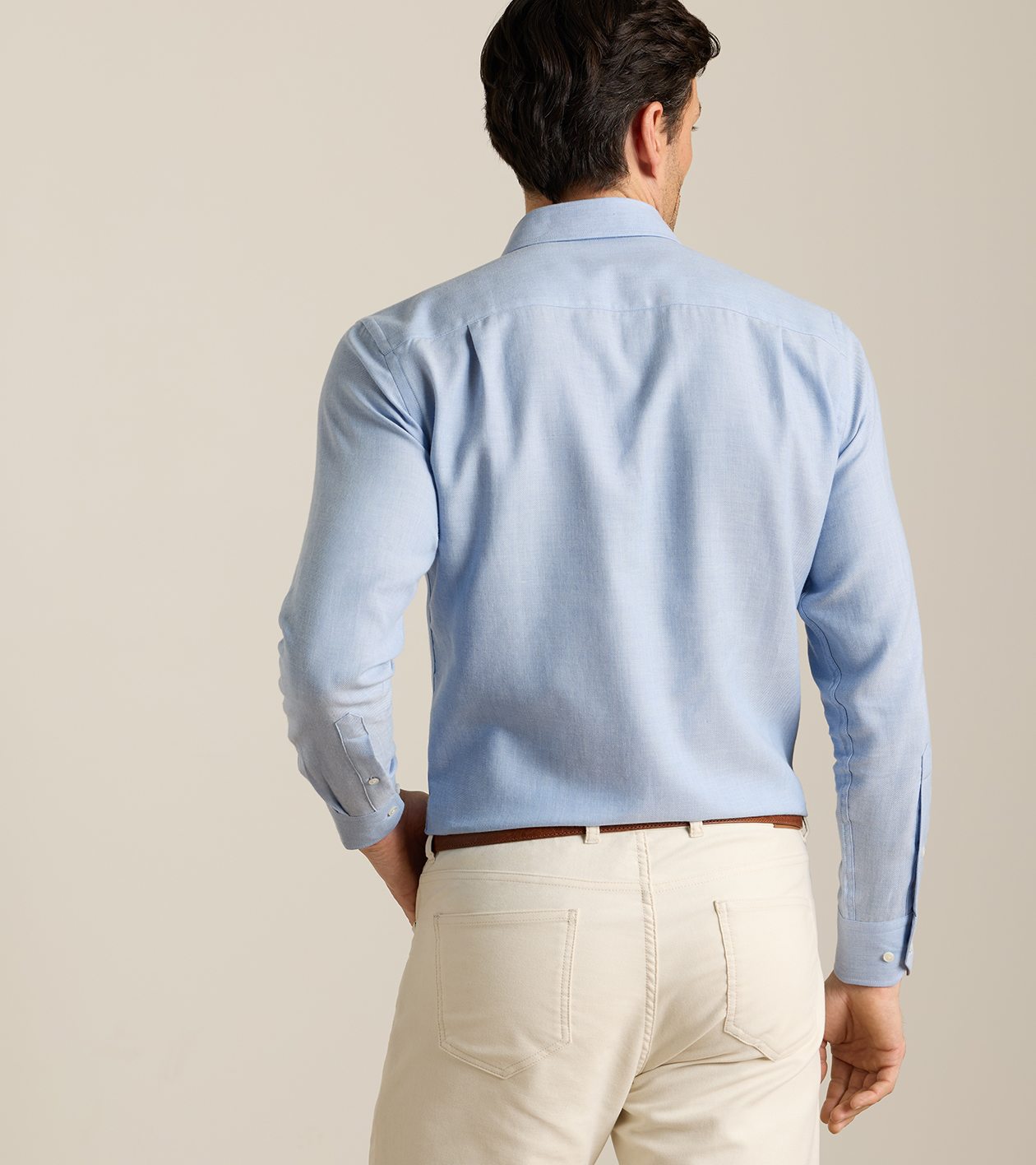 Amble Cotton Cashmere Sport Shirt in WINDY BLUE - Alternate Image 2