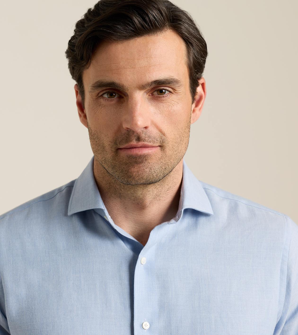 Amble Cotton Cashmere Sport Shirt in WINDY BLUE - Alternate Image 3