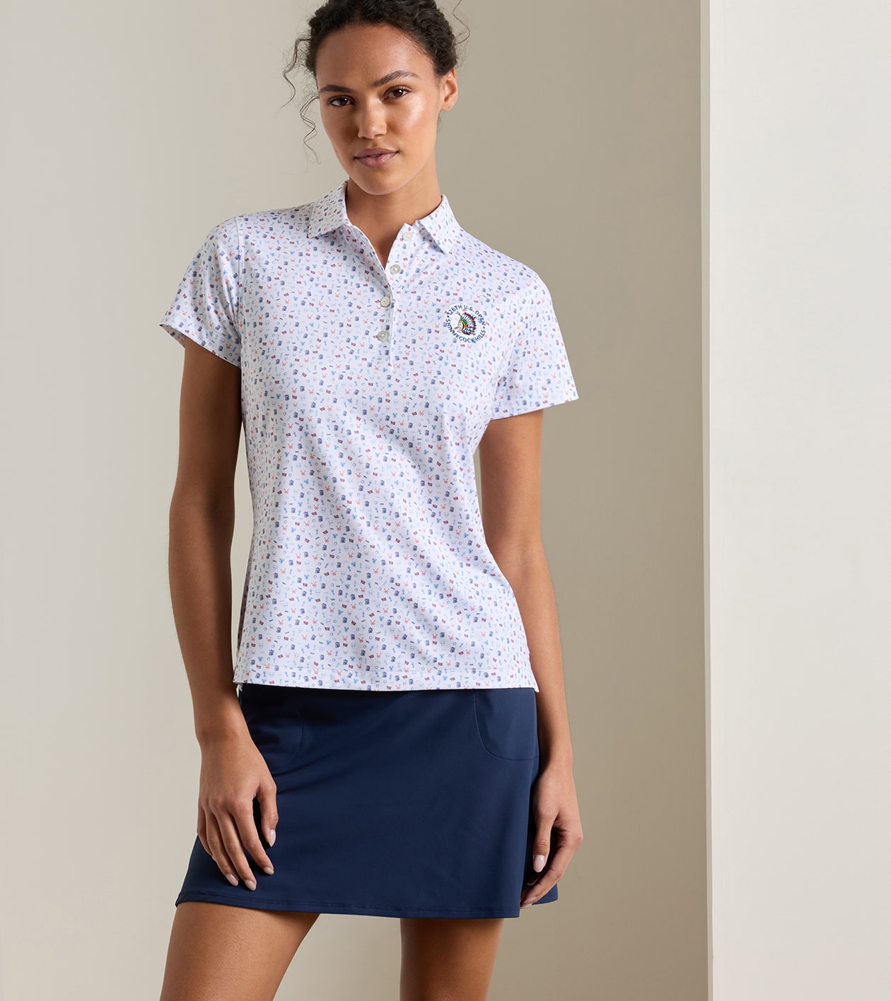 126th U.S. Open Women's Short-Sleeve Performance Polo in White - Alternate Image 1