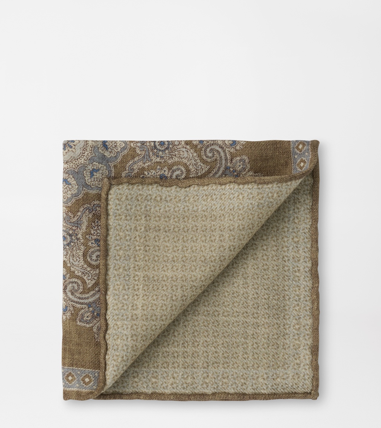 Bredbury Pocket Square in LIGHT MOCHA - Alternate Image 2