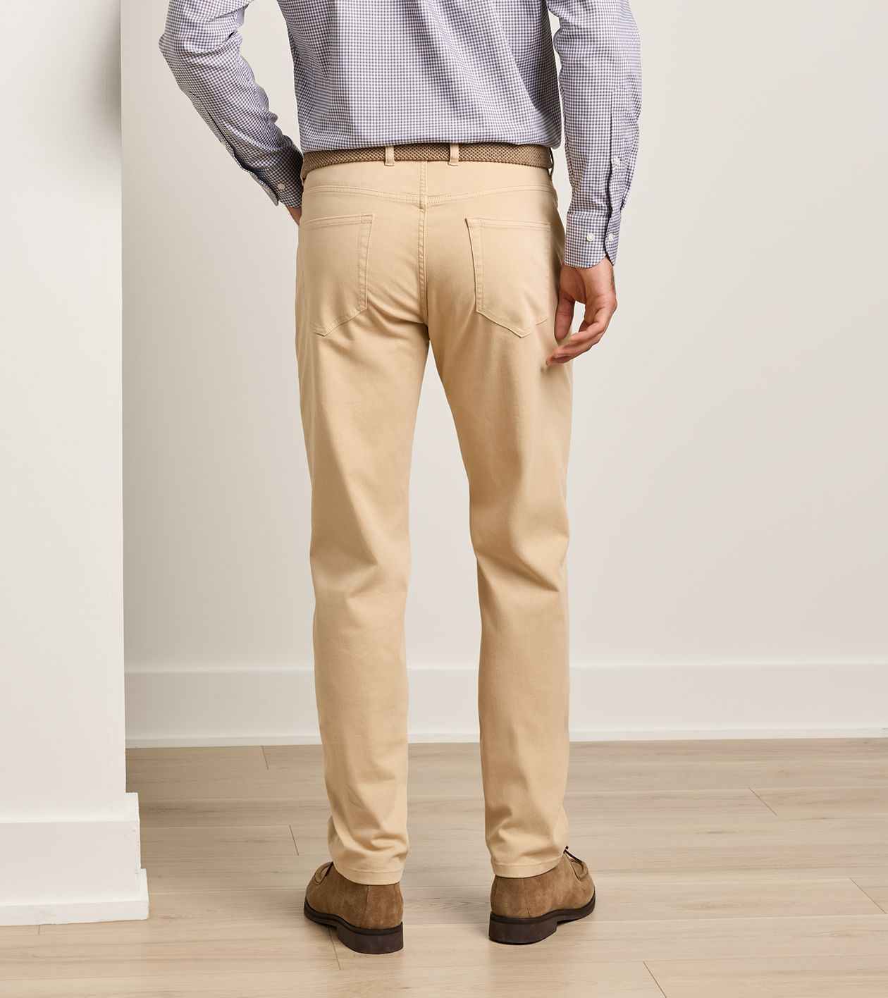 Crown Cotton Canvas Five-Pocket Trouser in CAMEL - Alternate Image 2