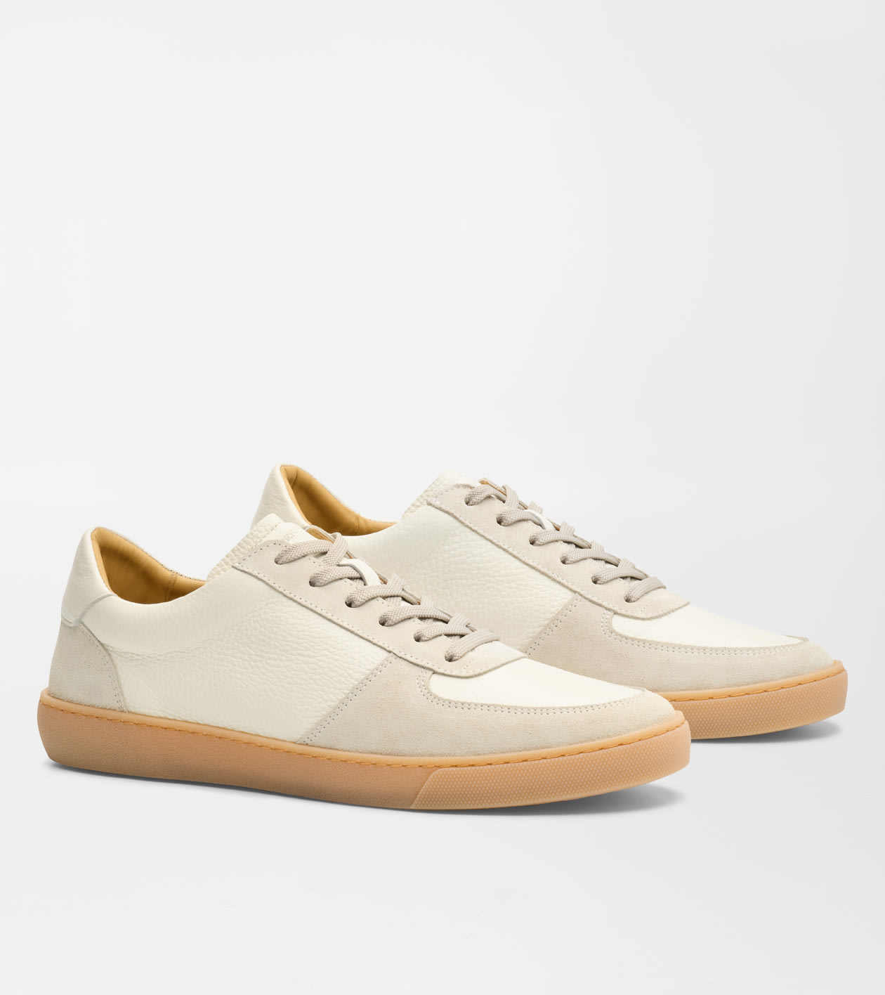 Odyssey Deerskin and Suede Sneaker in Ivory - Alternate Image 4