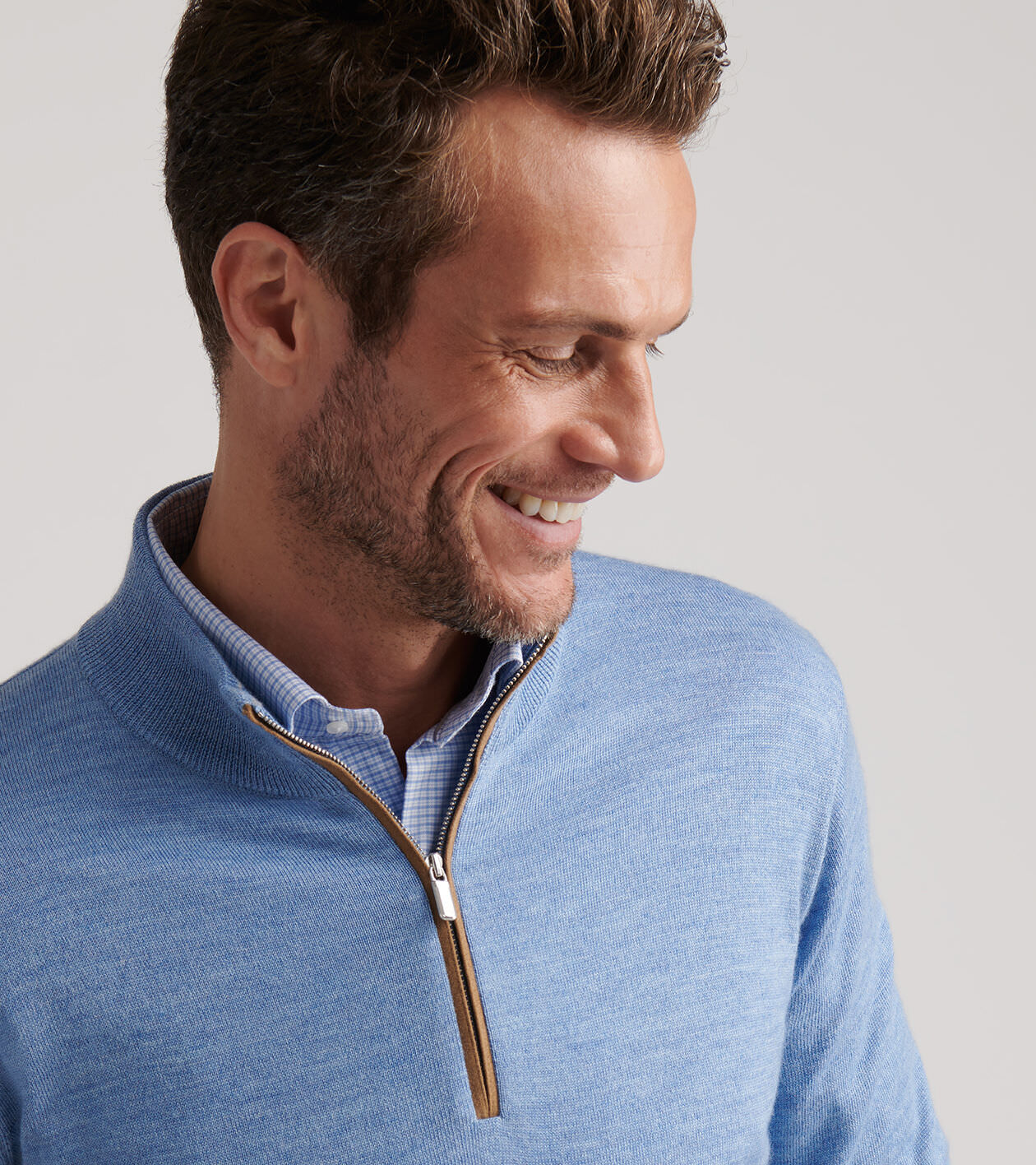 Autumn Crest Suede Trim Quarter-Zip - Alternate Image 3