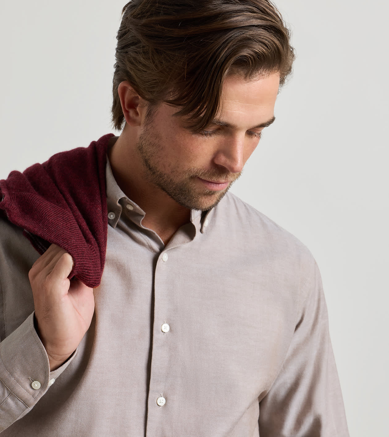 Americana Oxford Shirt in FRENCH PRESS - Alternate Image 3
