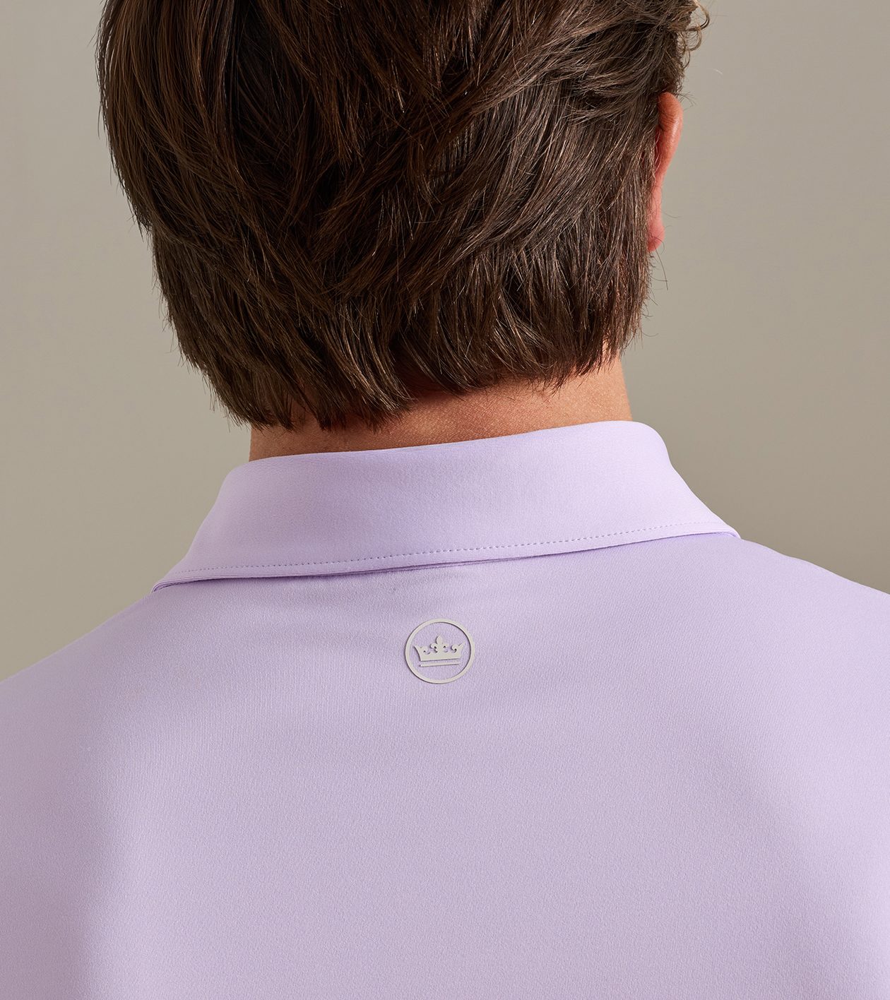 Solid Performance Jersey Polo in GARDEN VIOLET - Alternate Image 3