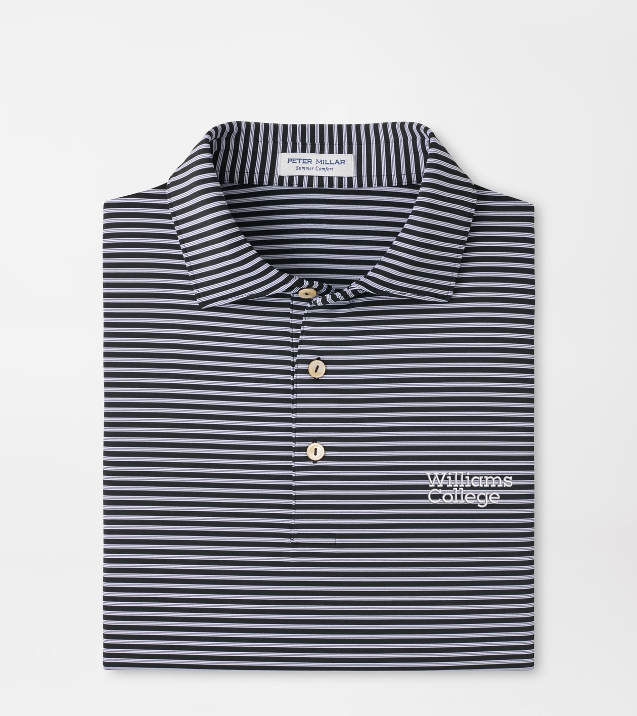 Williams College Tiebreaker Performance Jersey Stripe Polo |Men's