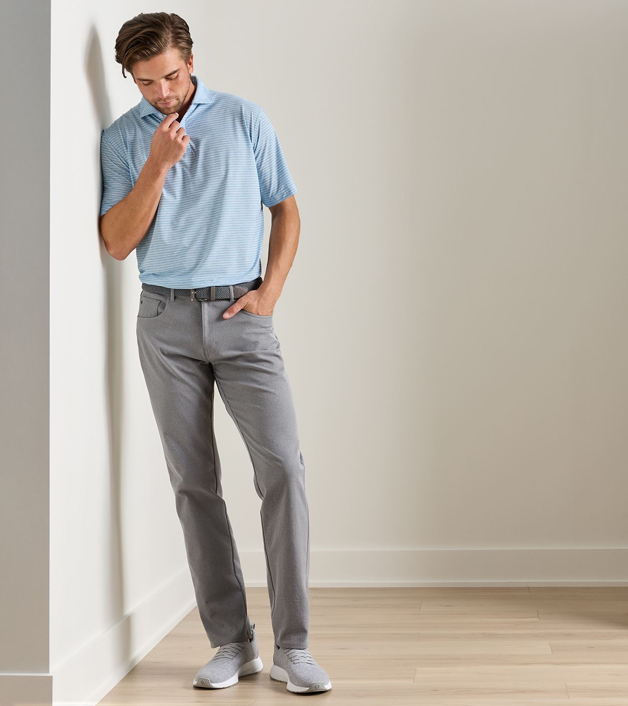 eb66 Melange Performance Five-Pocket Trouser in Smoke - Alternate Image 1