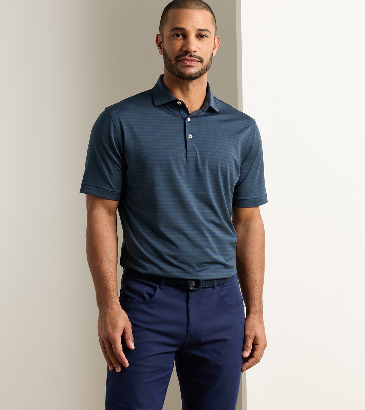 Rawlins Performance Jersey Polo in Navy - Alternate Image 1