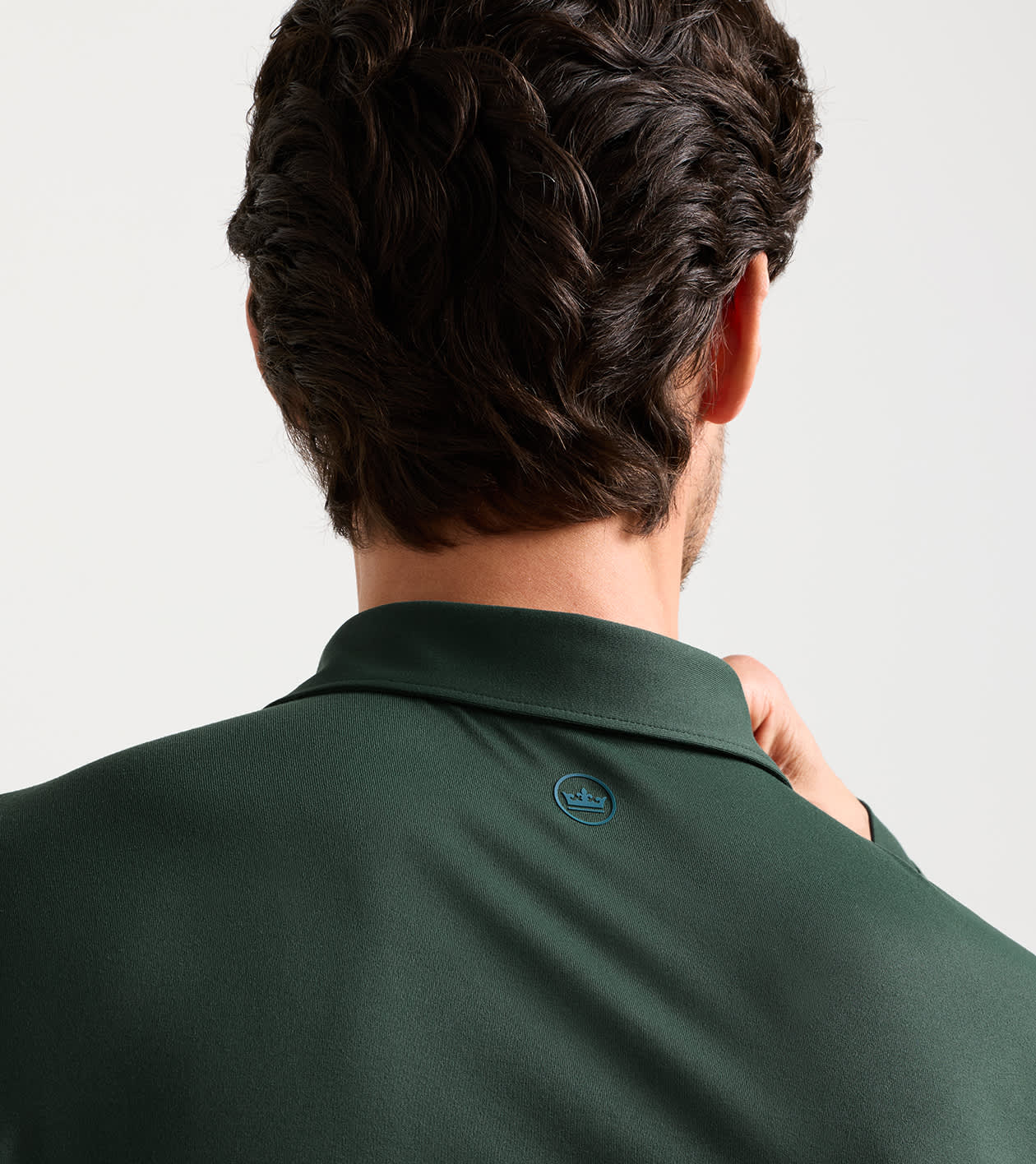 Lyons Performance Jersey Long-Sleeve Polo in PINE BROOK - Alternate Image 3