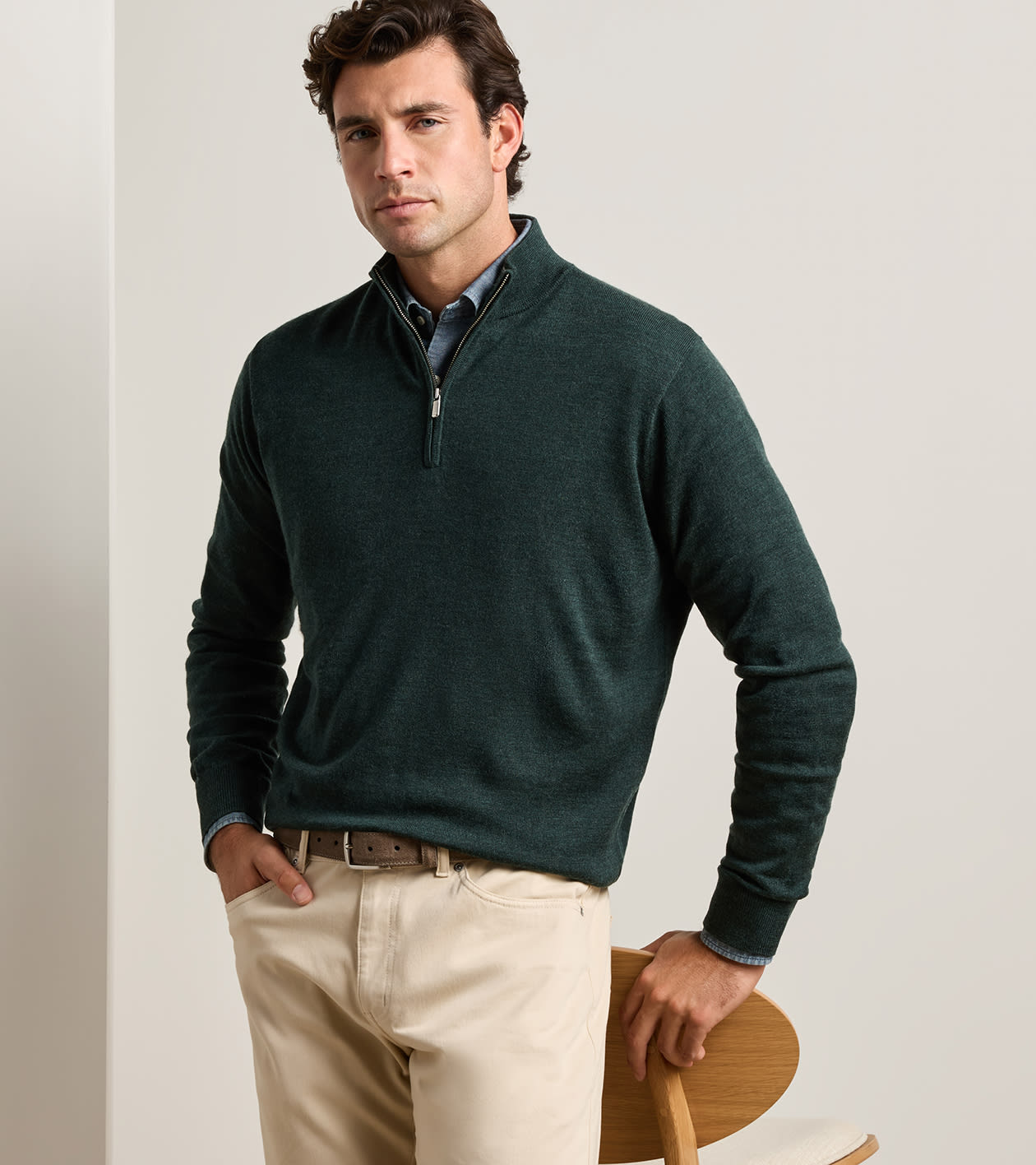 Autumn Crest Quarter-Zip in PINE BROOK - Alternate Image 1