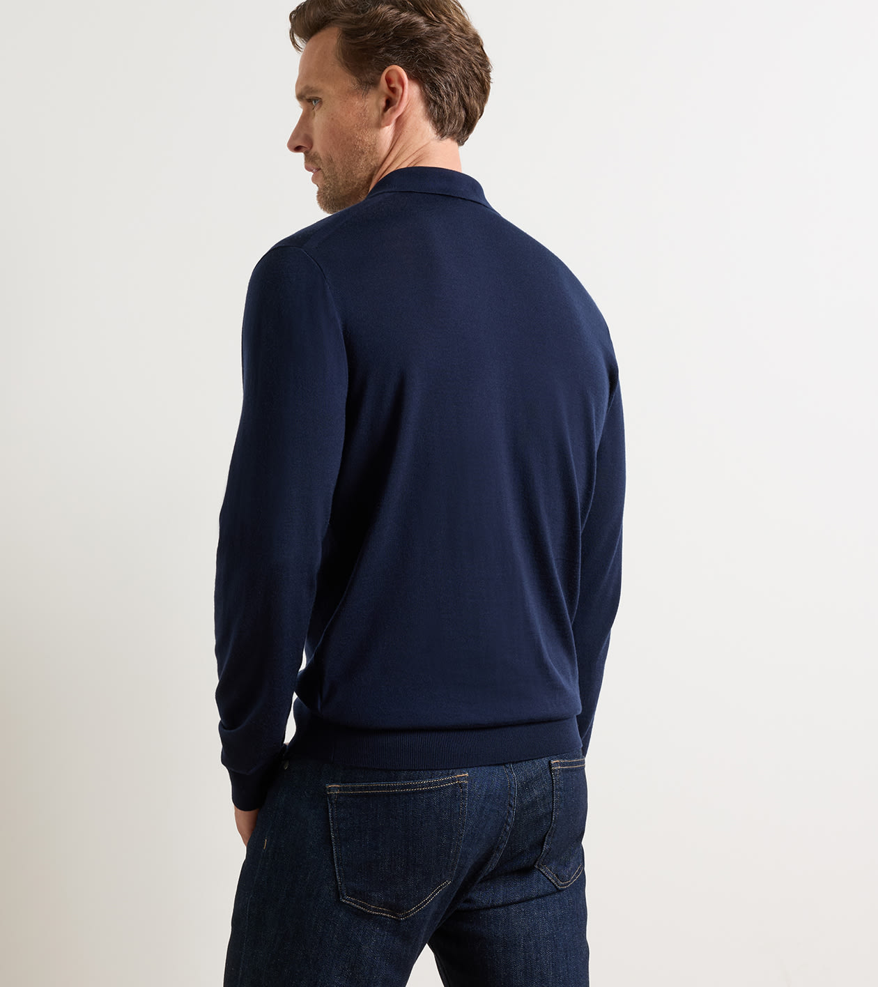 Dorset Jumper Polo in Navy - Alternate Image 2