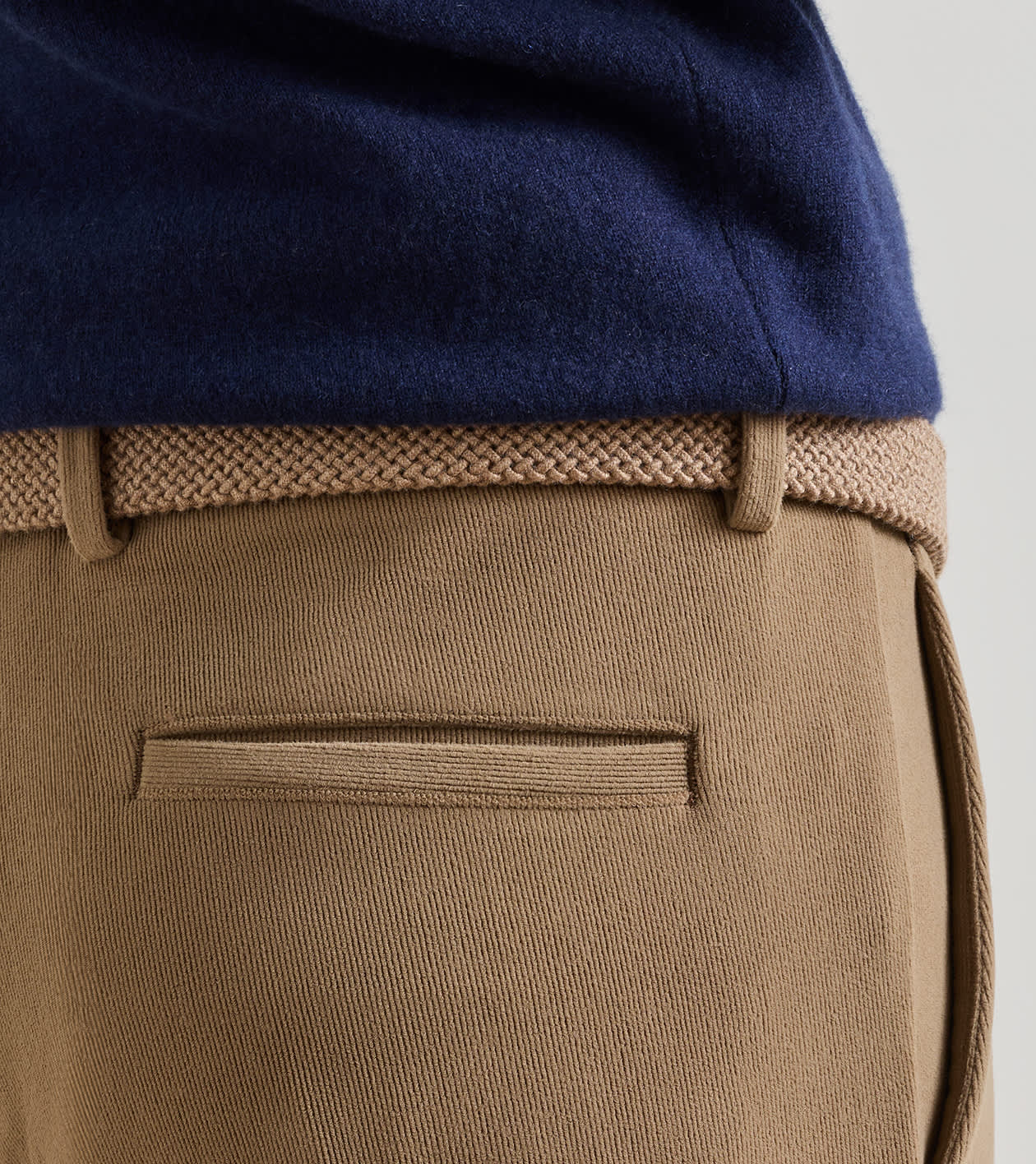 Bingham Corduroy Performance Trouser in LIGHT MOCHA - Alternate Image 3