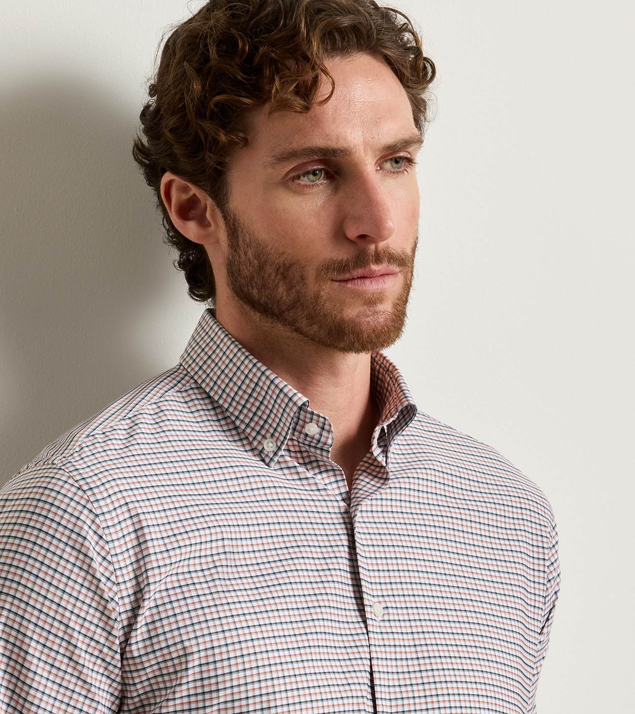 Axel Performance Twill Sport Shirt in PINE BROOK - Alternate Image 3