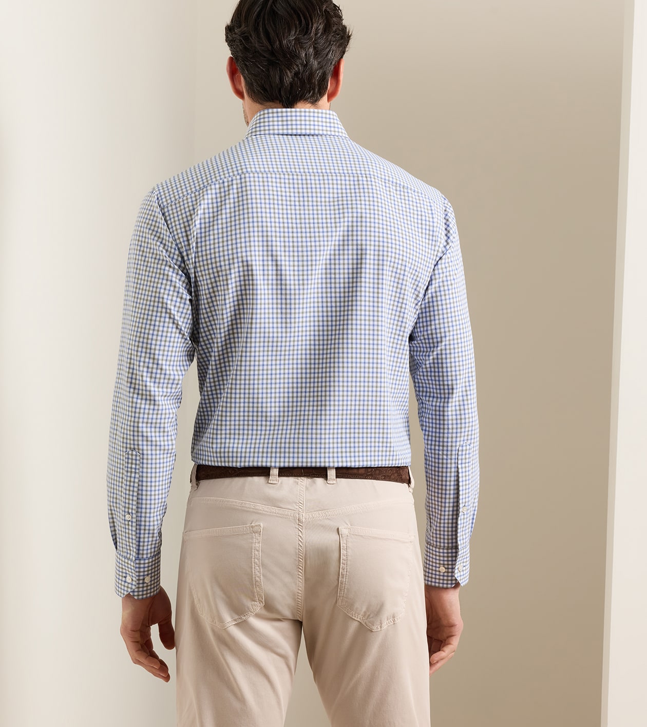 Clarence Performance Poplin Sport Shirt in WINDY BLUE - Alternate Image 2