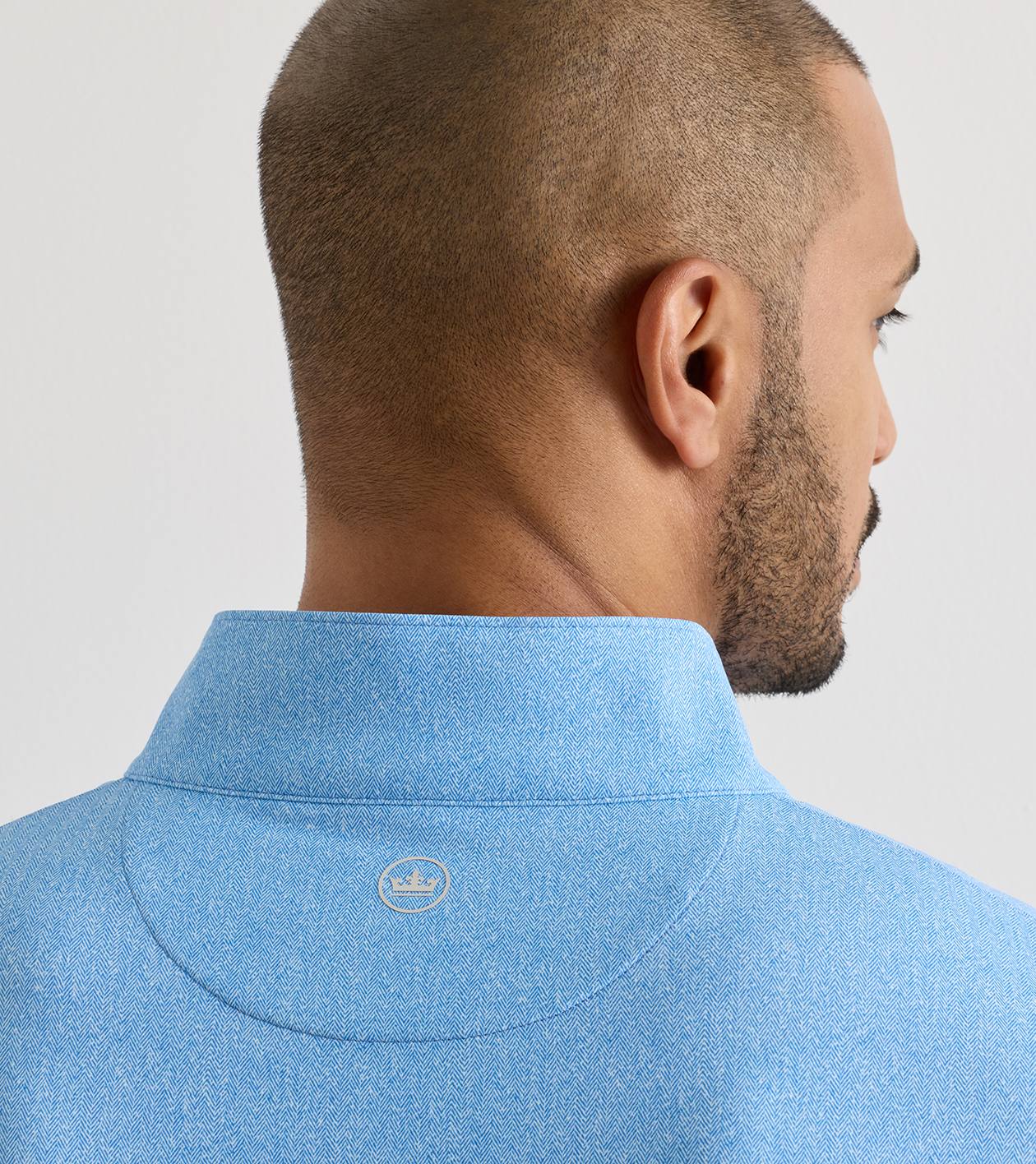 Perth Herringbone Performance Quarter-Zip in Vessel - Alternate Image 3