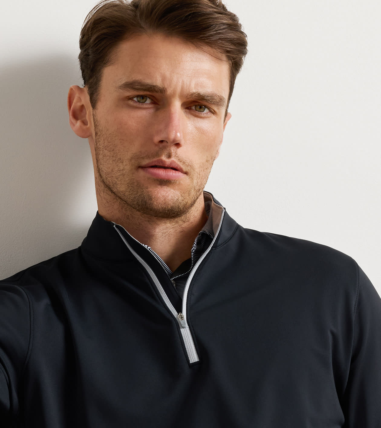 Perth Performance Quarter-Zip in Black - Alternate Image 4