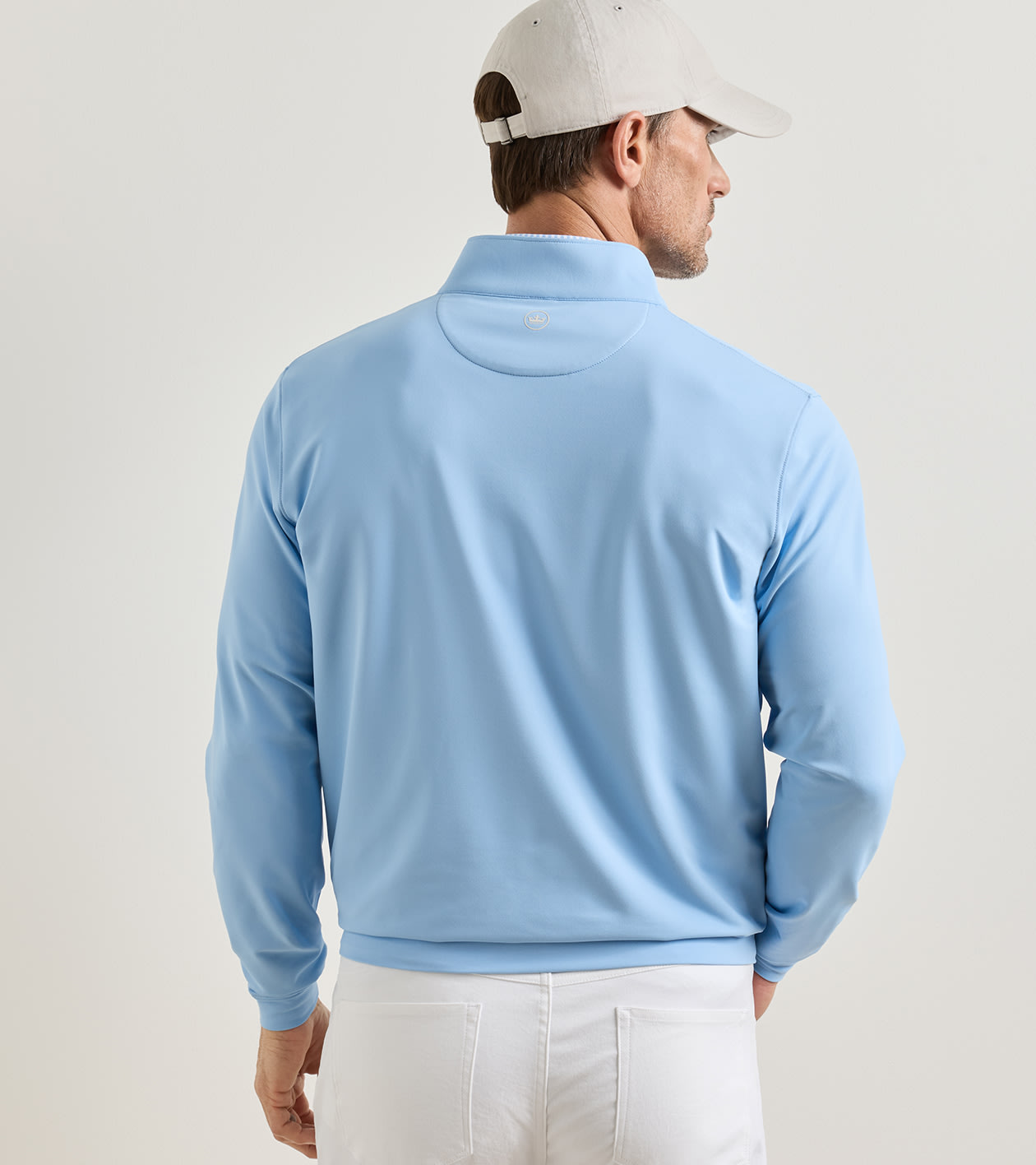 Perth Performance Quarter-Zip in Cottage Blue - Alternate Image 2