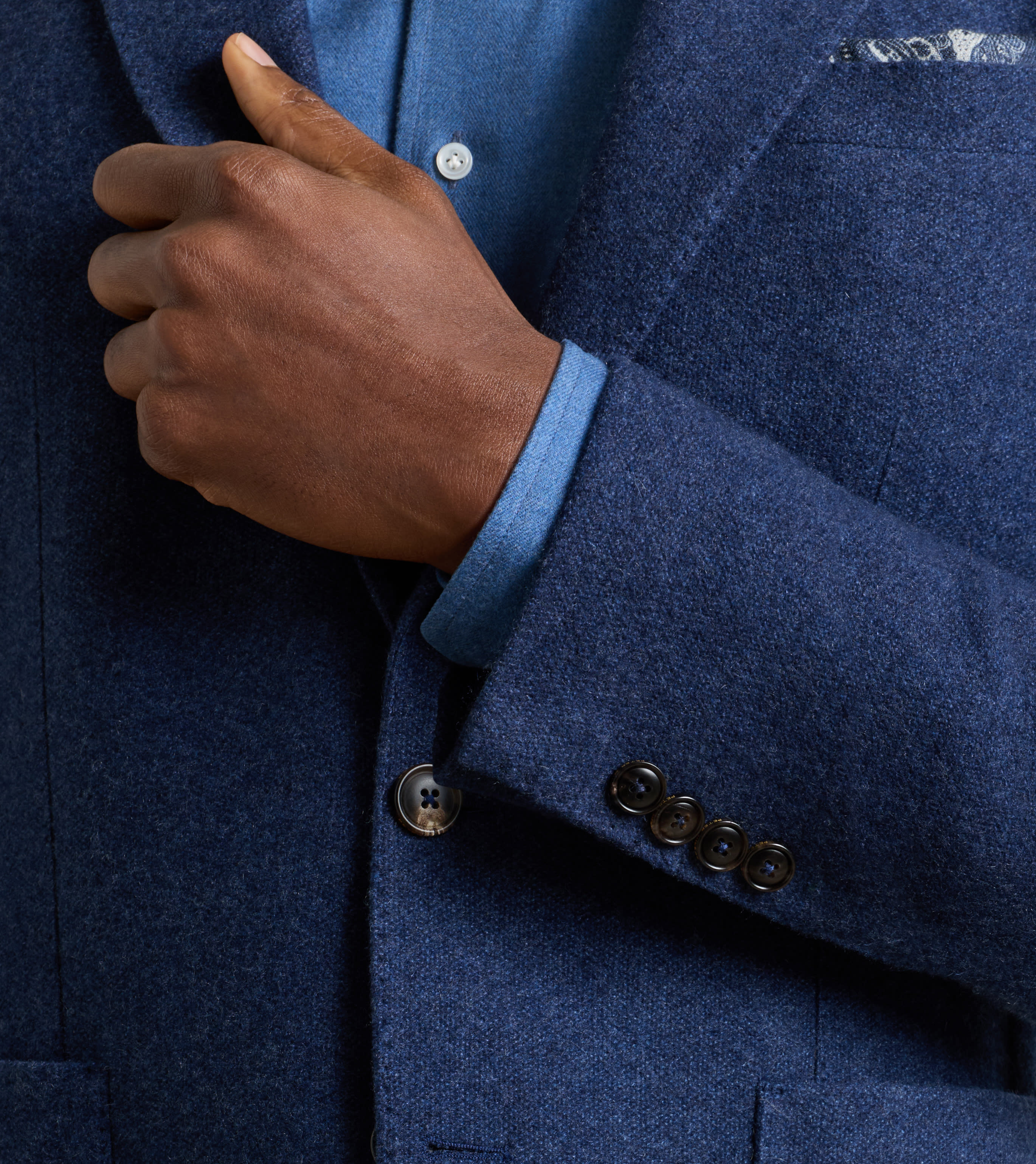 Emerson Cashmere Knit Soft Jacket in CADET - Alternate Image 3