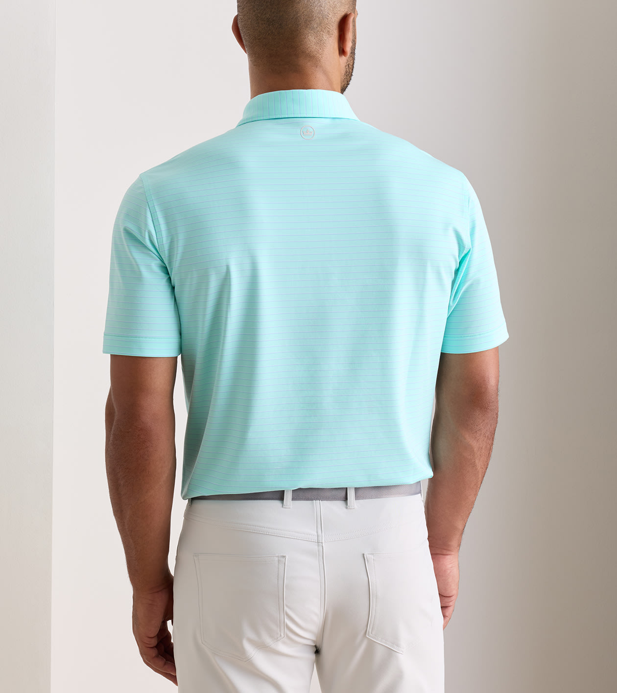 Oaks Performance Jersey Polo in BRIGHT AQUA - Alternate Image 2