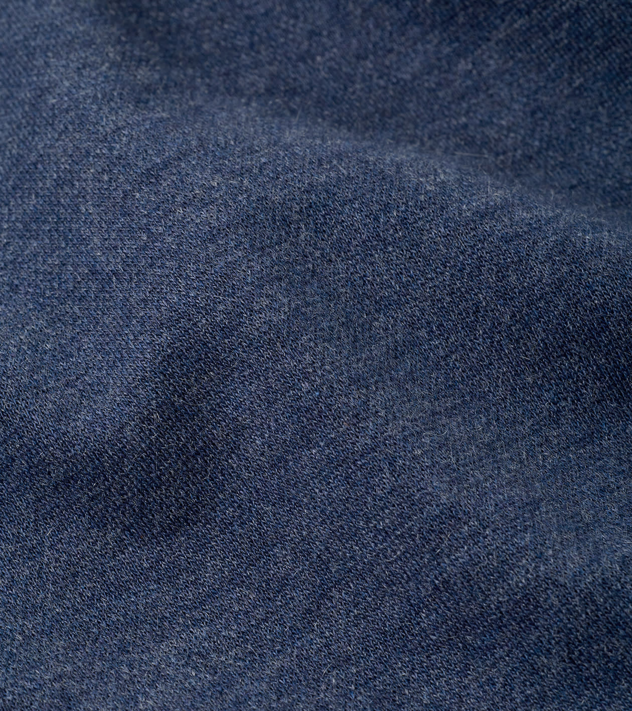 Amble Long-Sleeve Cotton Cashmere Polo in CADET - Alternate Image 4