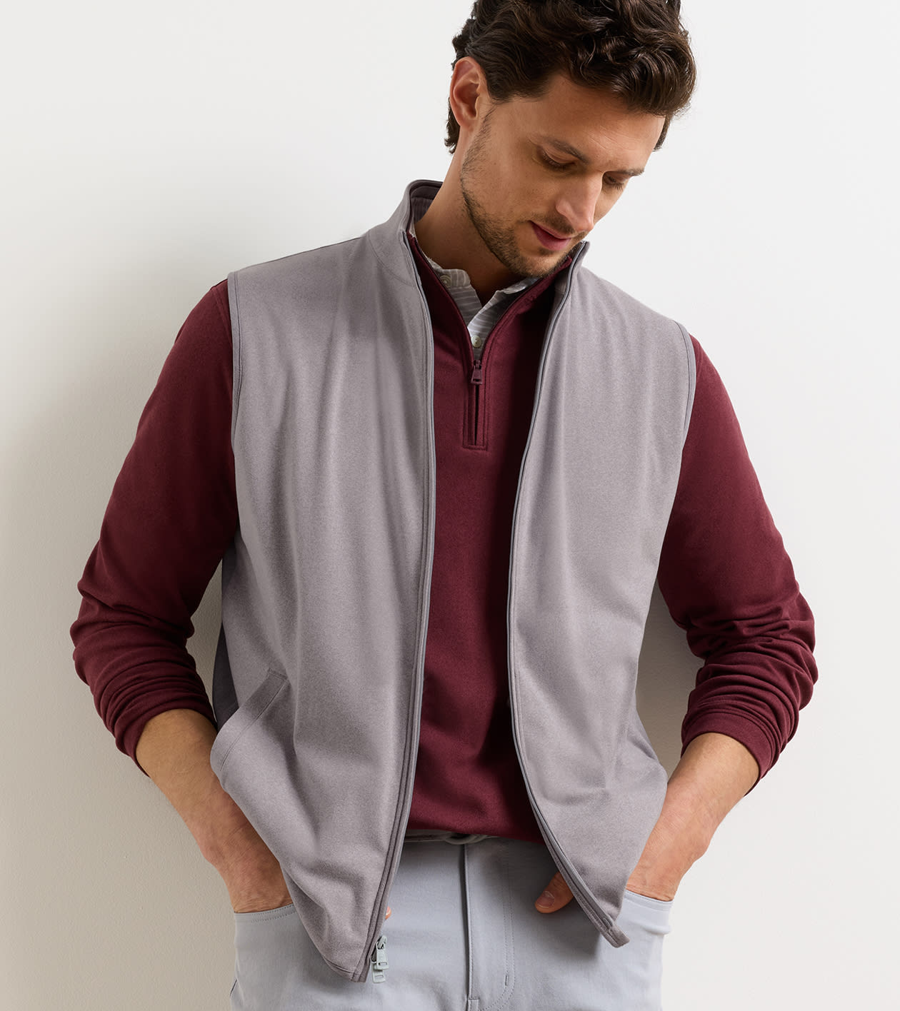 Ardent Air Performance Full-Zip Vest in Gale Grey - Alternate Image 1