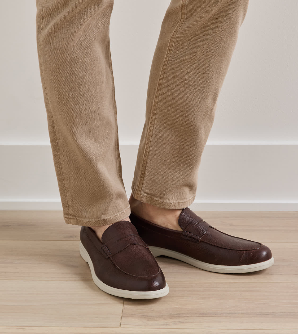 Excursionist Pebble Grain Penny Loafer in Chocolate - Alternate Image 1