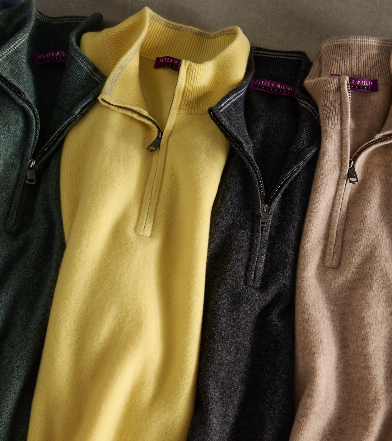 25th Anniversary Cashmere Quarter-Zip Jumper in MAIZE - Alternate Image 7