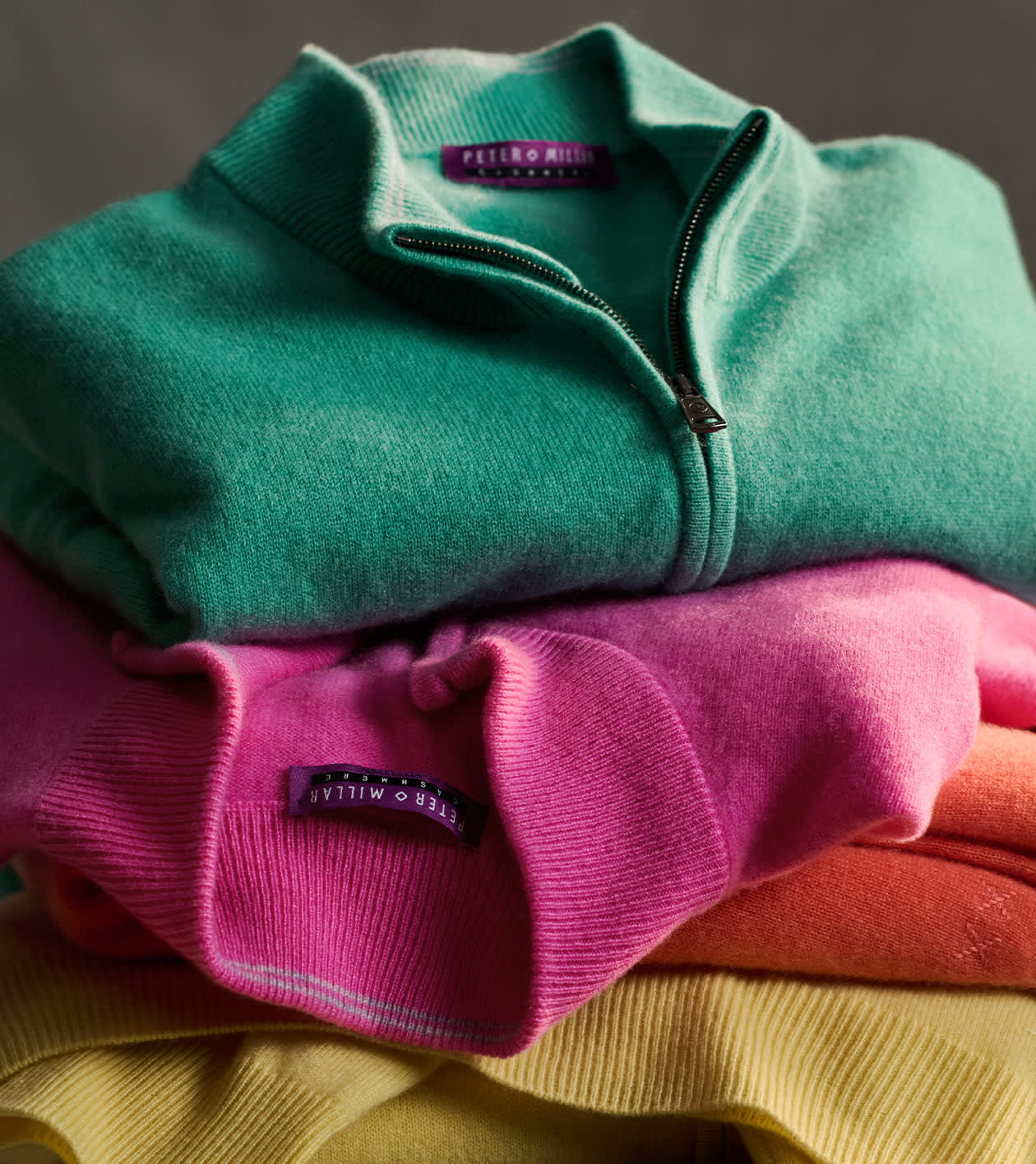 25th Anniversary Cashmere Quarter-Zip Jumper in MINT - Alternate Image 7